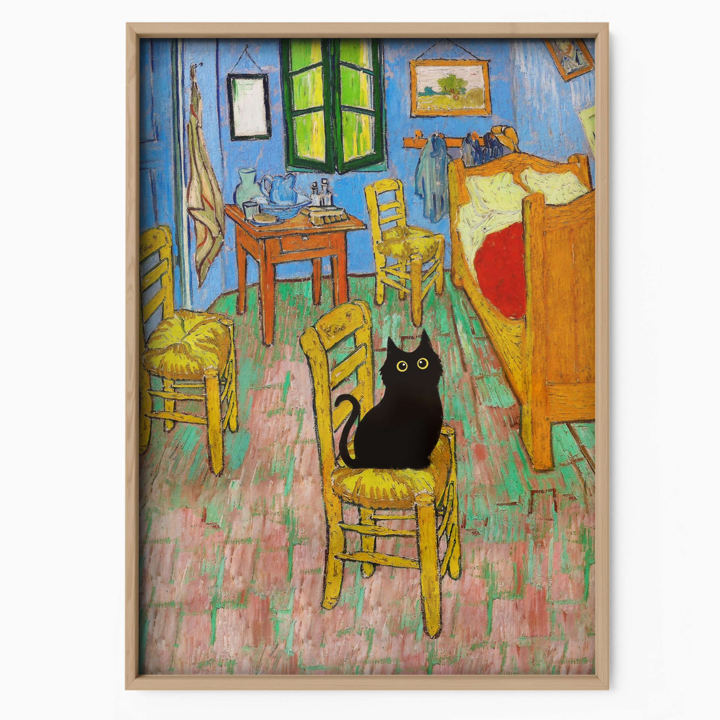 Black Cat In Van Gogh Bedroom