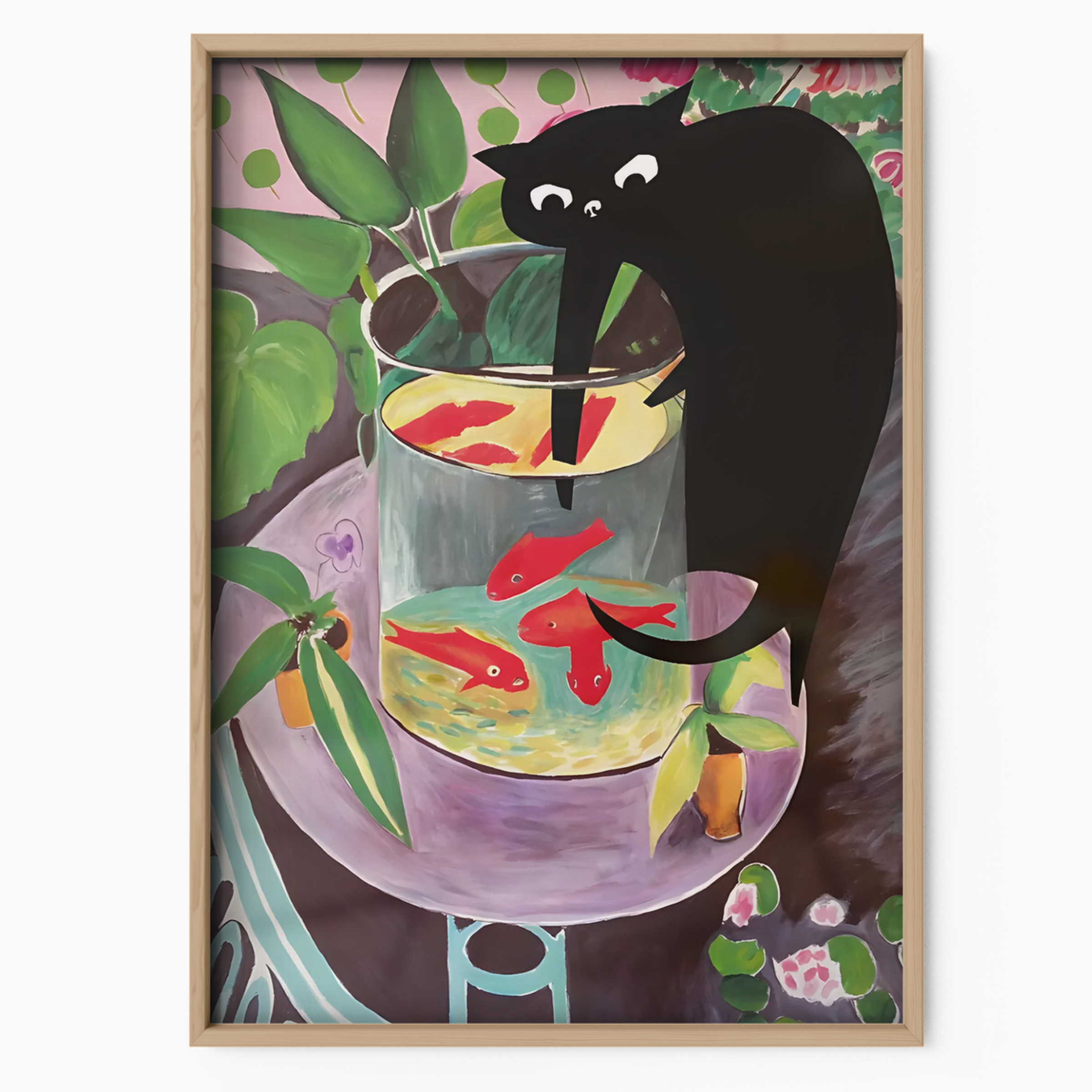 Black Cat X Henri Matisse Goldfish