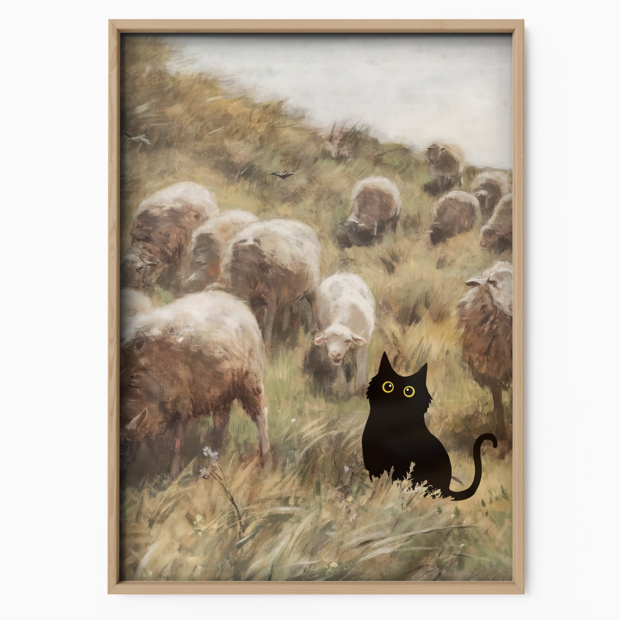 Cat Among Courbet Sheep