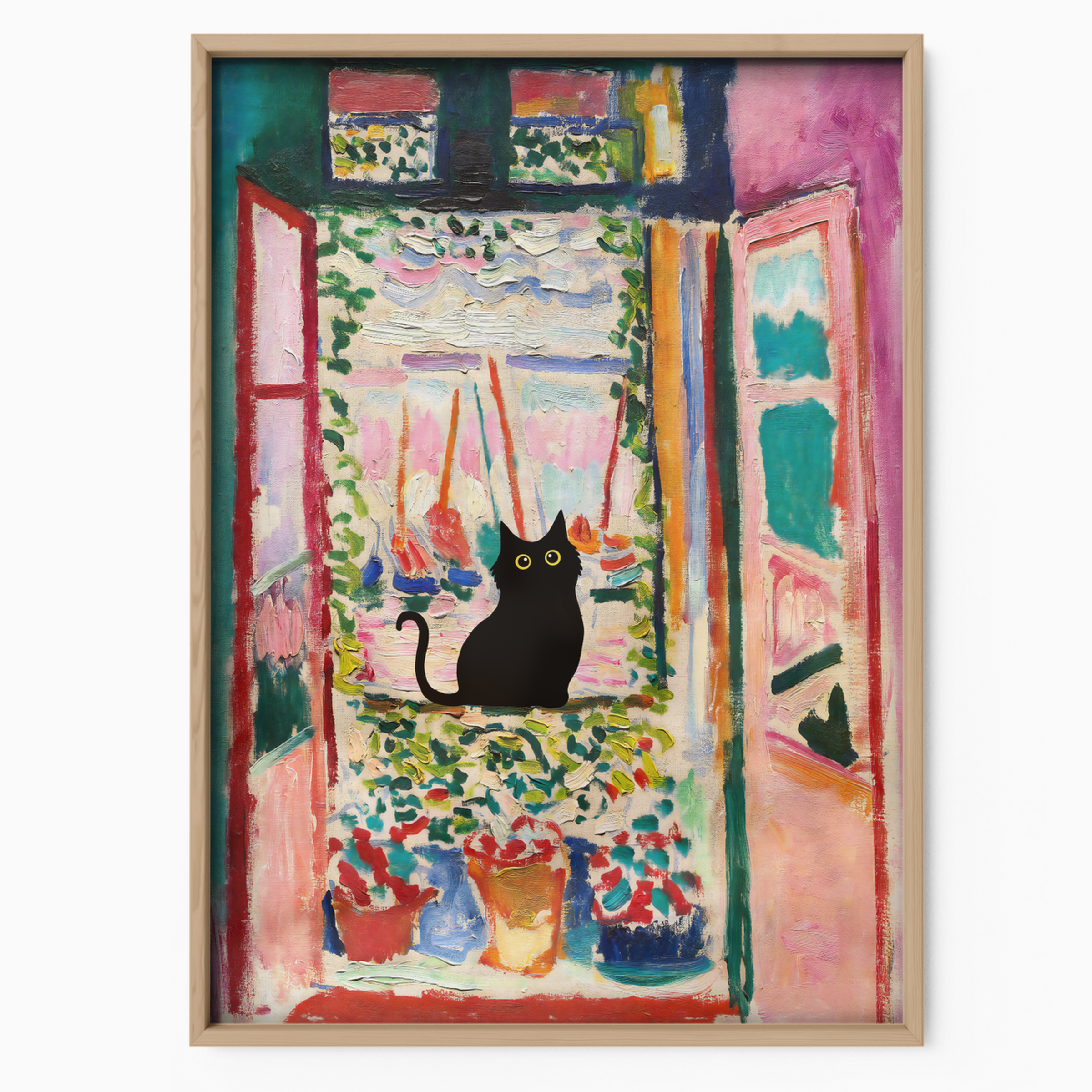 Cat By Matisse Open Window