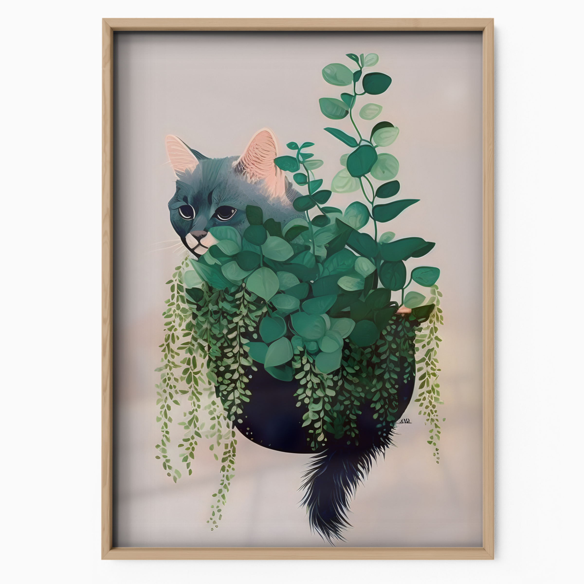 Cat In Greenery