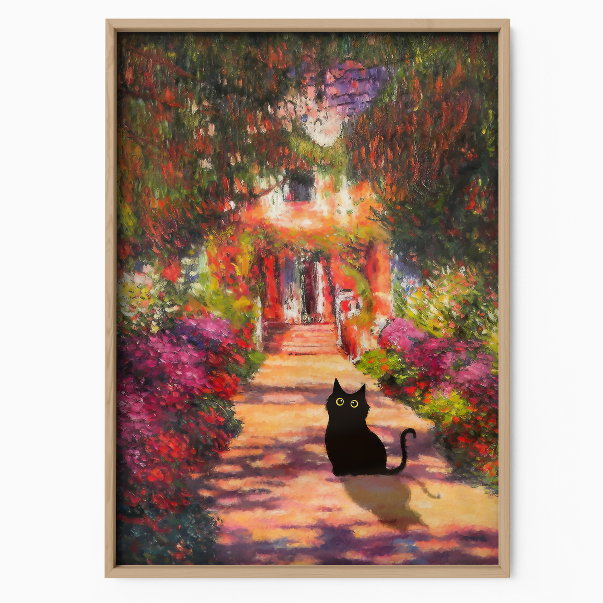 Cat In Monet Garden Path