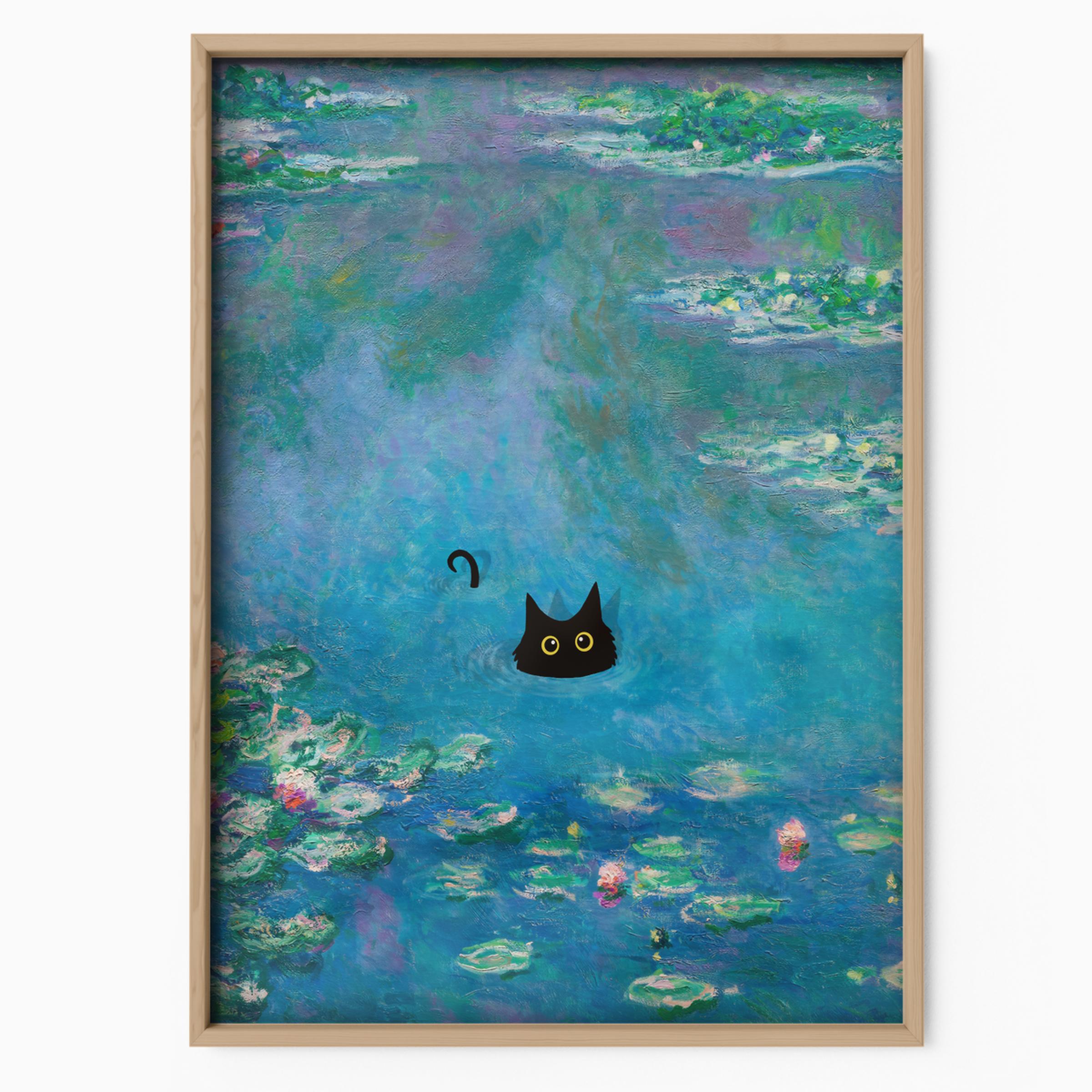 Cat In Monet Water Lilies