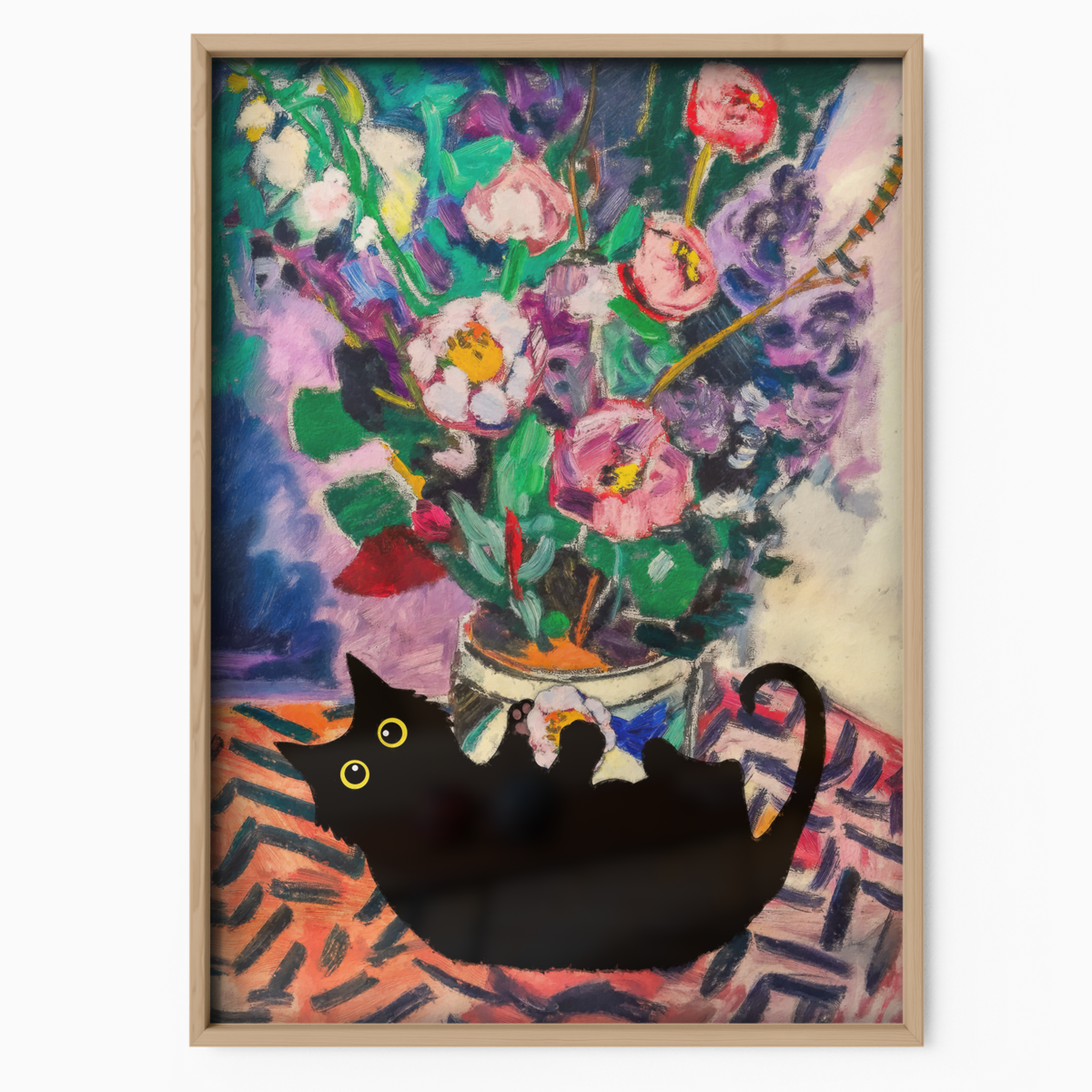 Cat Matisse Vase Of Flowers