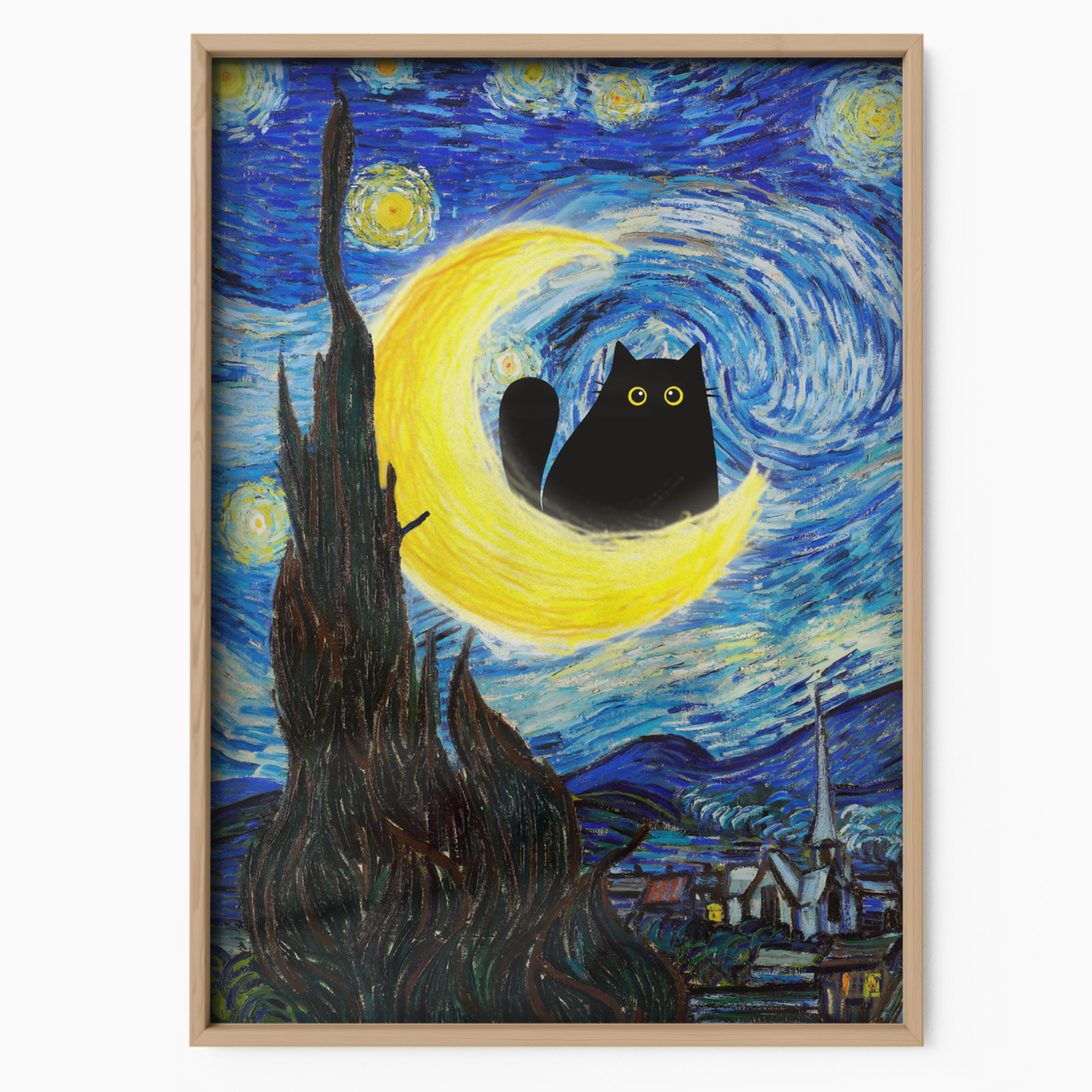 Cat Starry Night 1 2