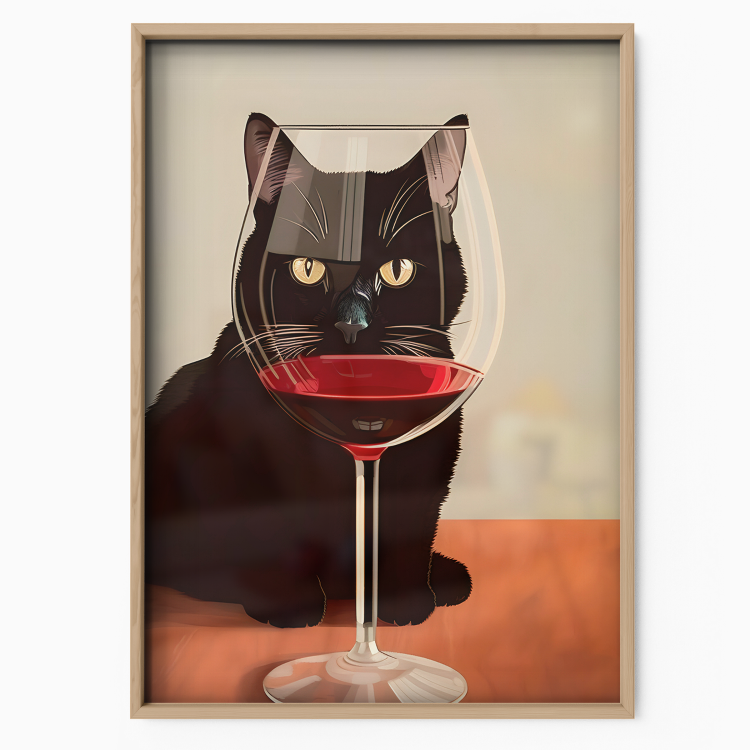 Cat Wine Reflect