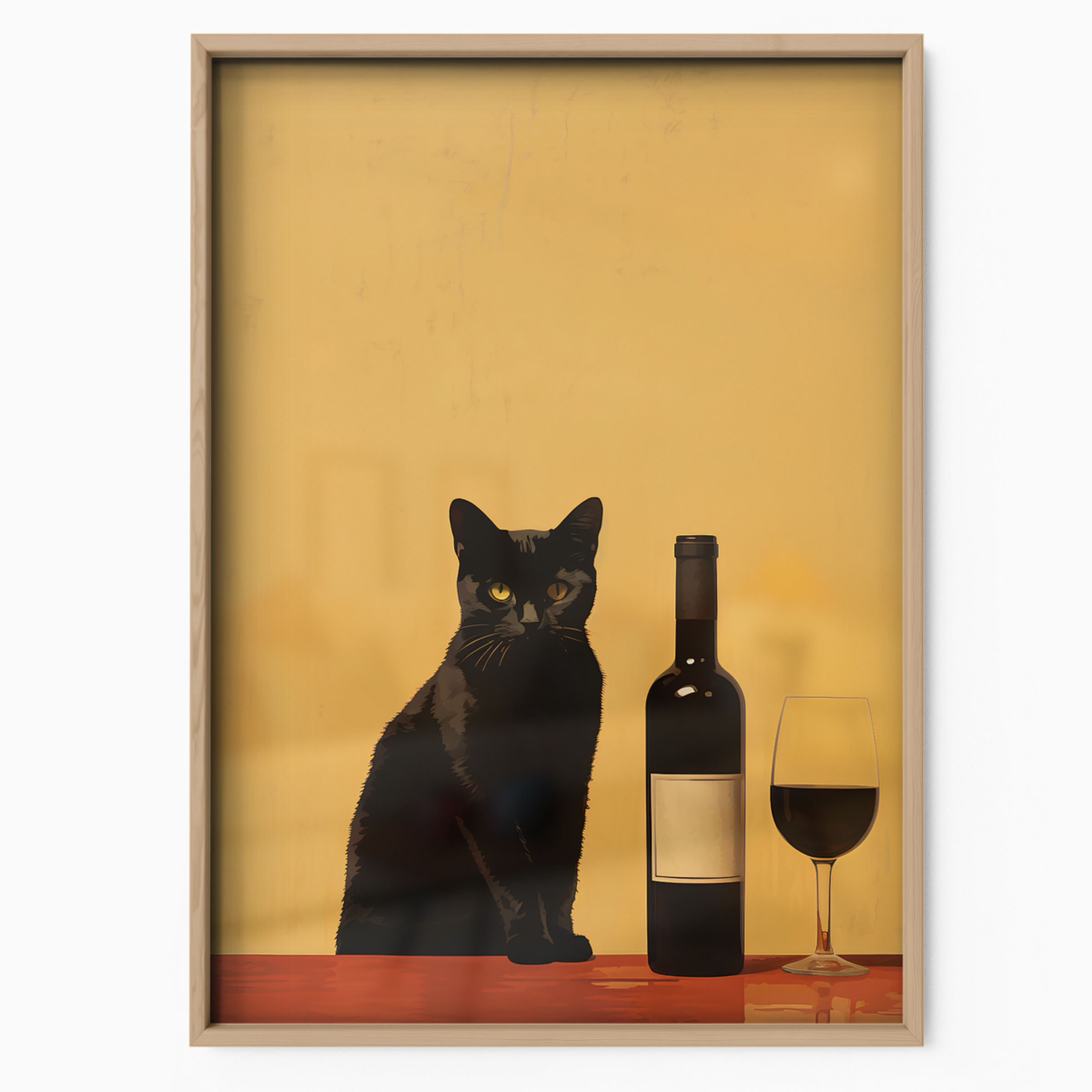 Charming Cat With Wine