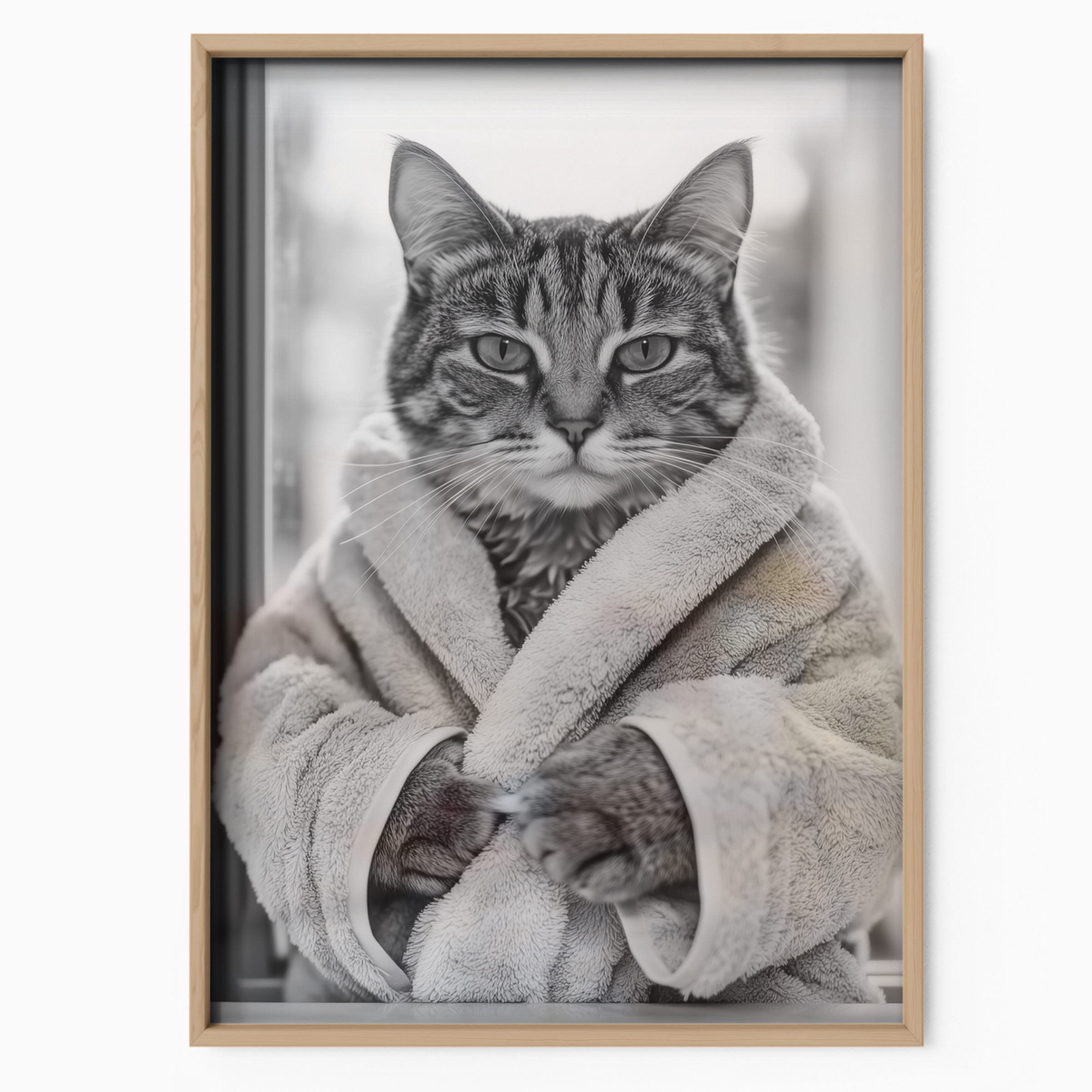 Cozy Cat Bathrobe Look