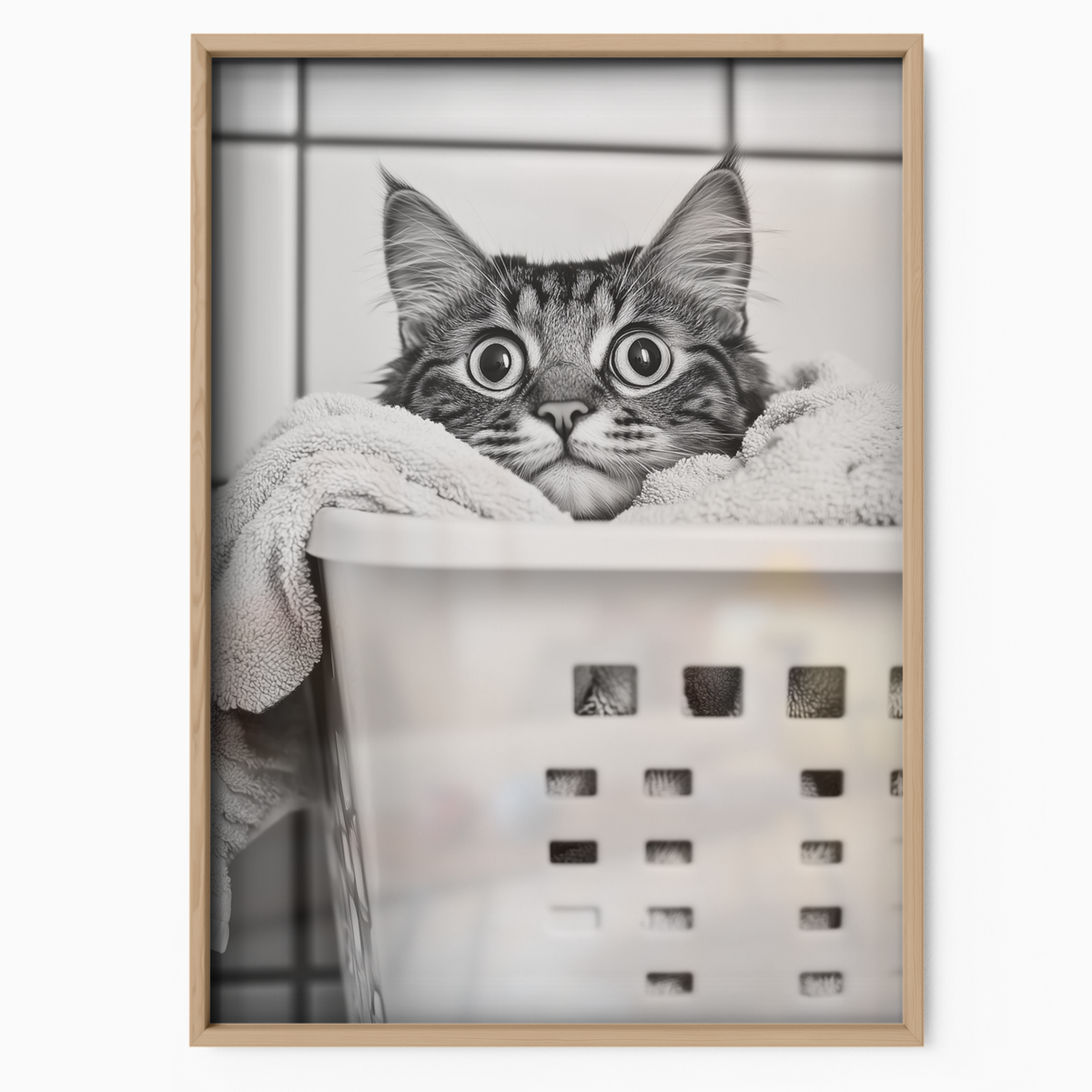 Cozy Cat Laundry Peek