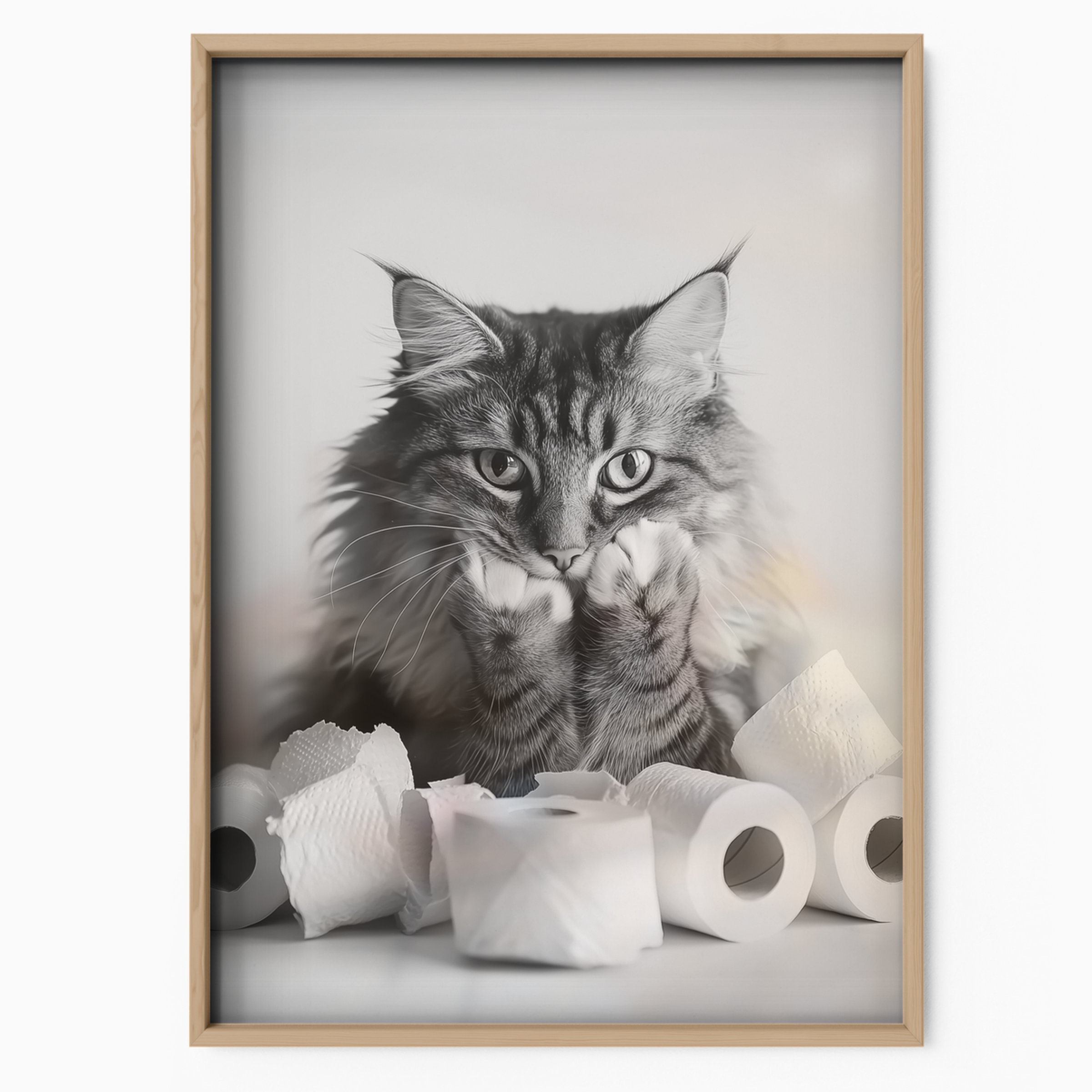 Cozy Cat Paper Trouble