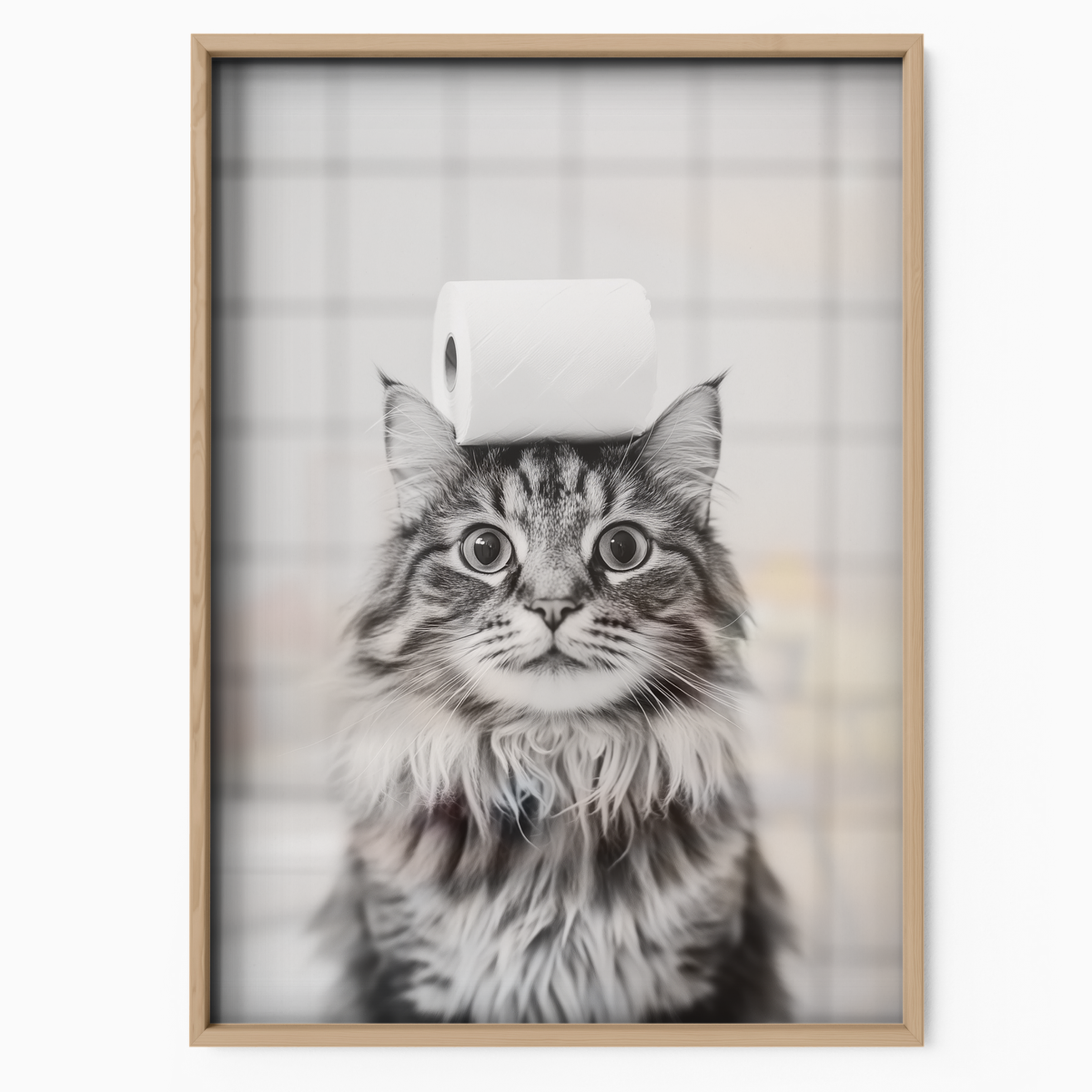 Cozy Cat Toilet Paper Look