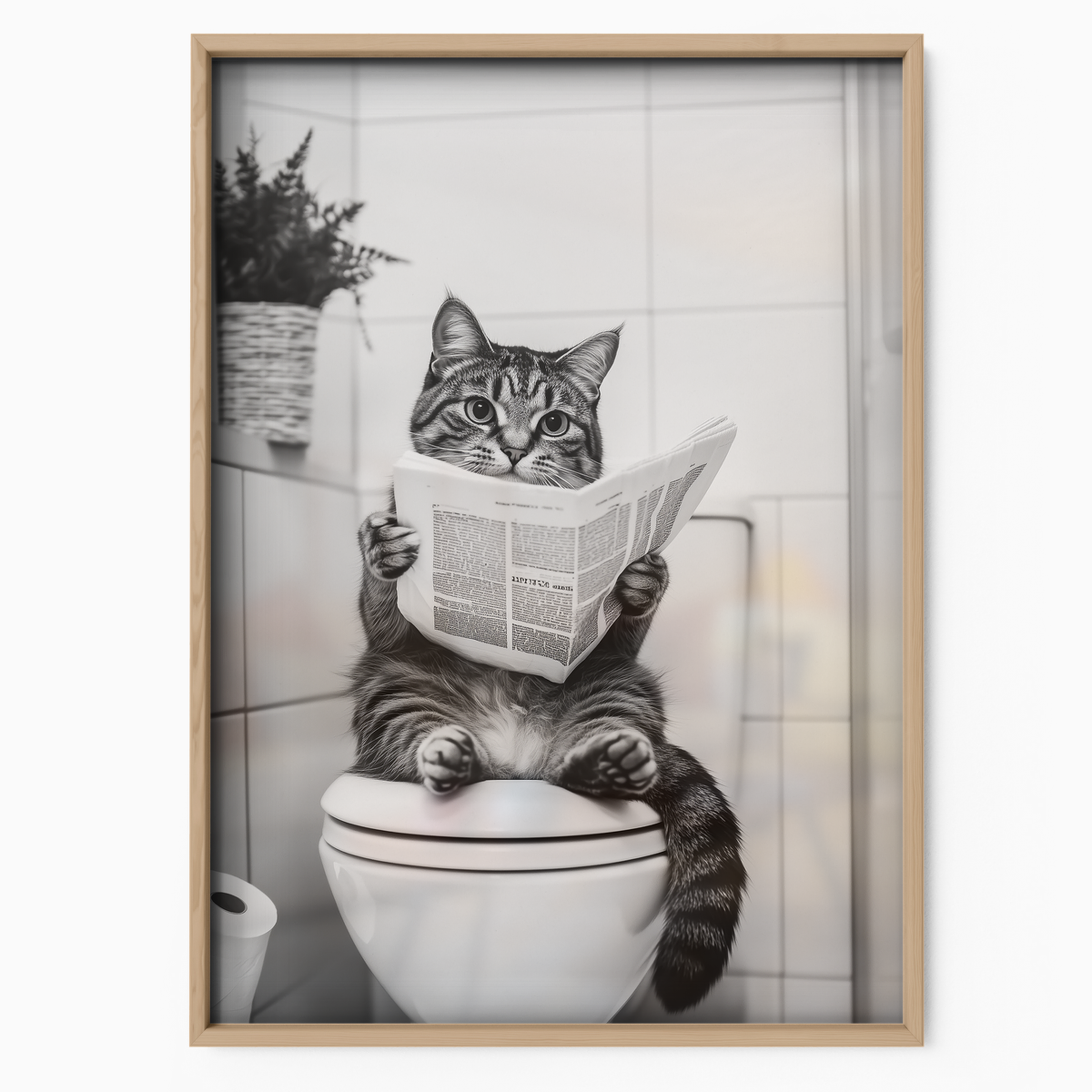 Cozy Cat Toilet Reading 2