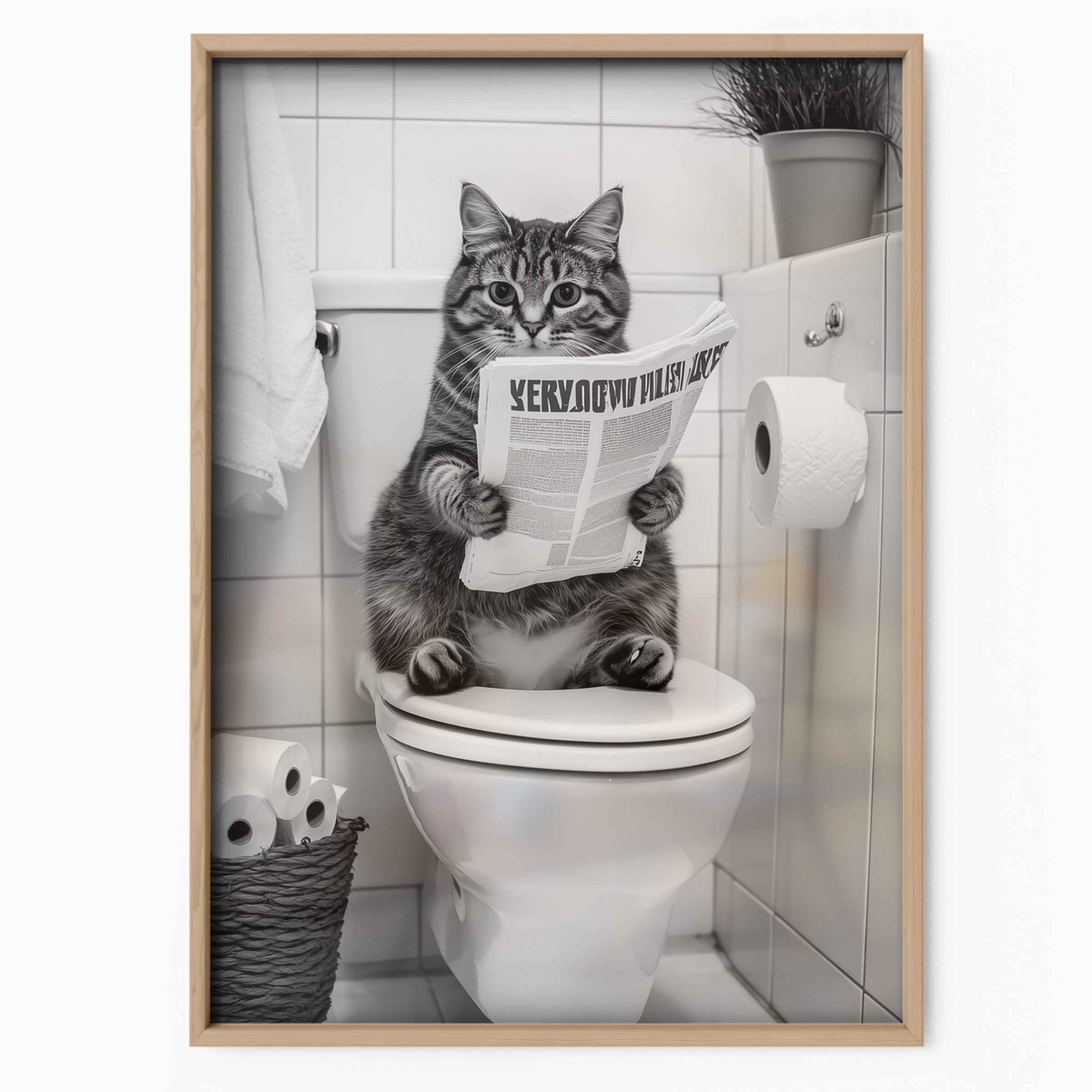 Cozy Cat Toilet Reading 3