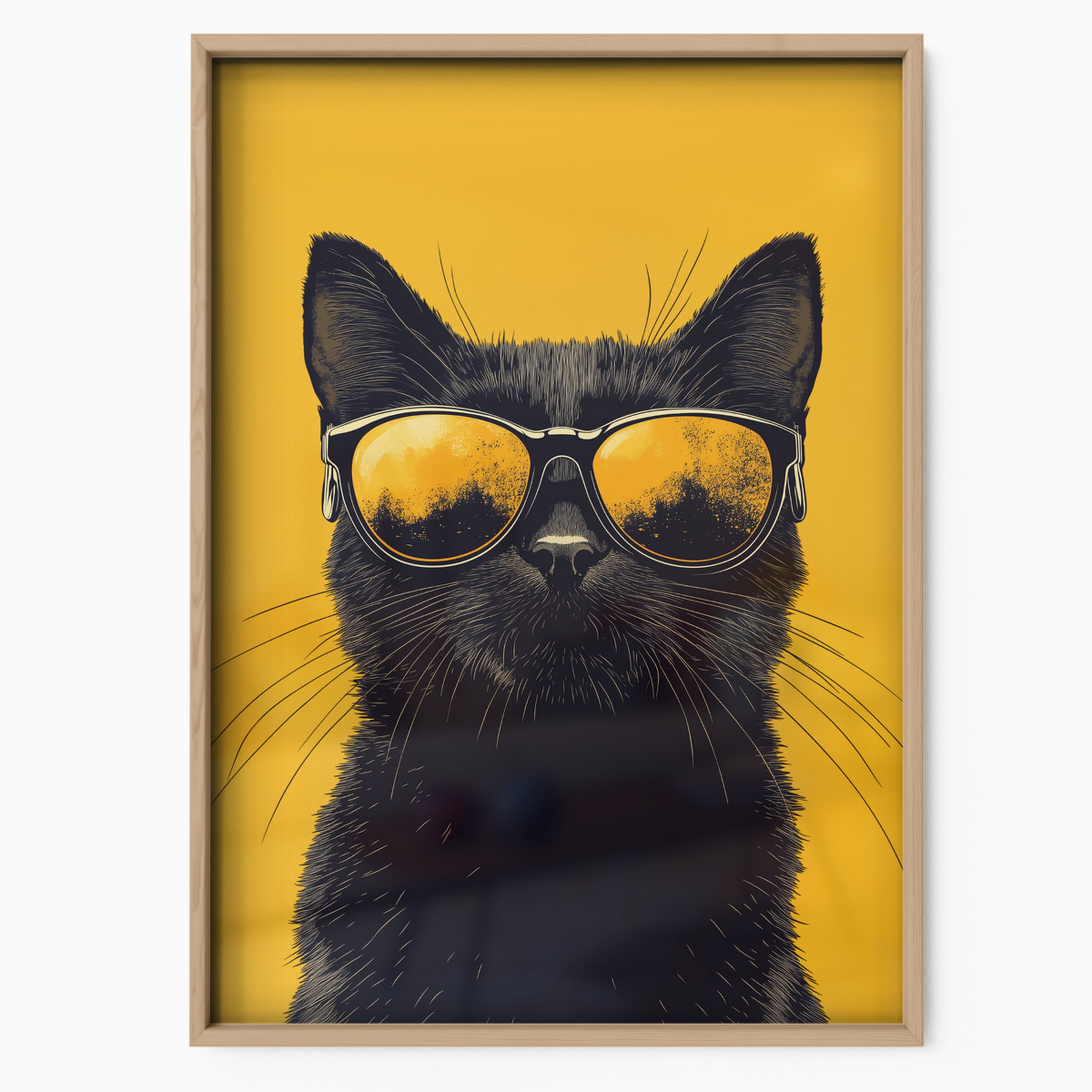 Groovy Black Cat Yellow