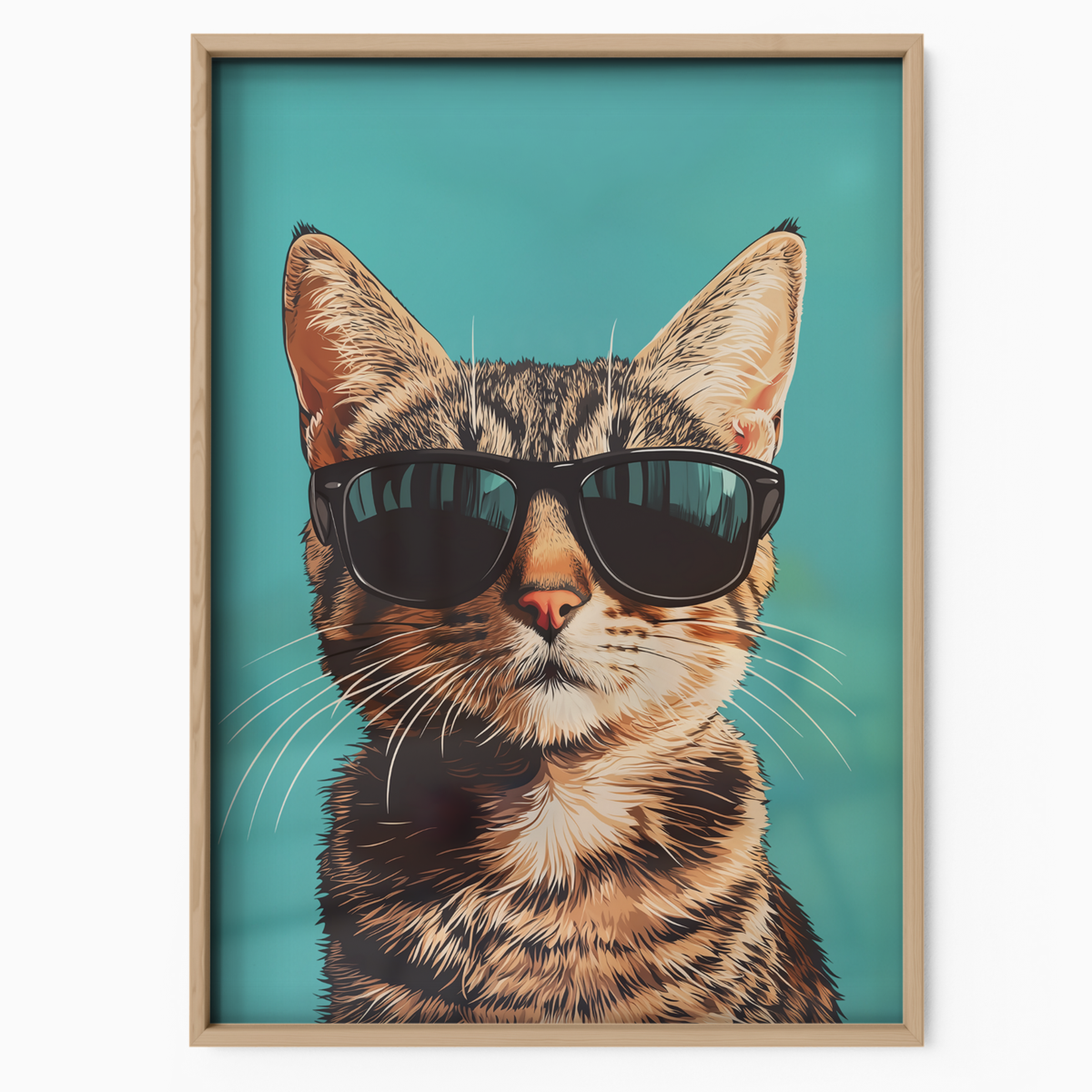 Groovy Cat Black Glass