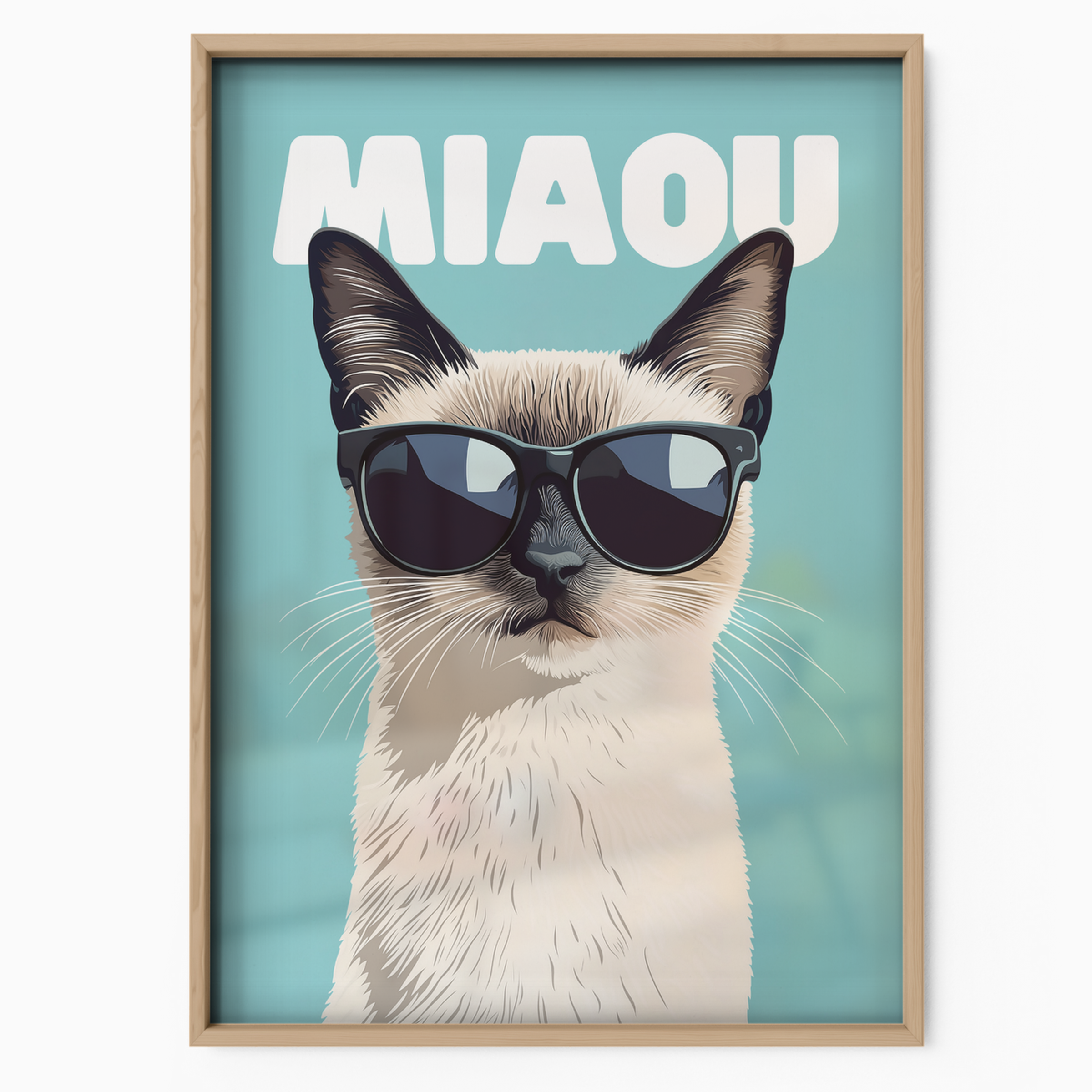 Groovy Cat Cyan Miaou