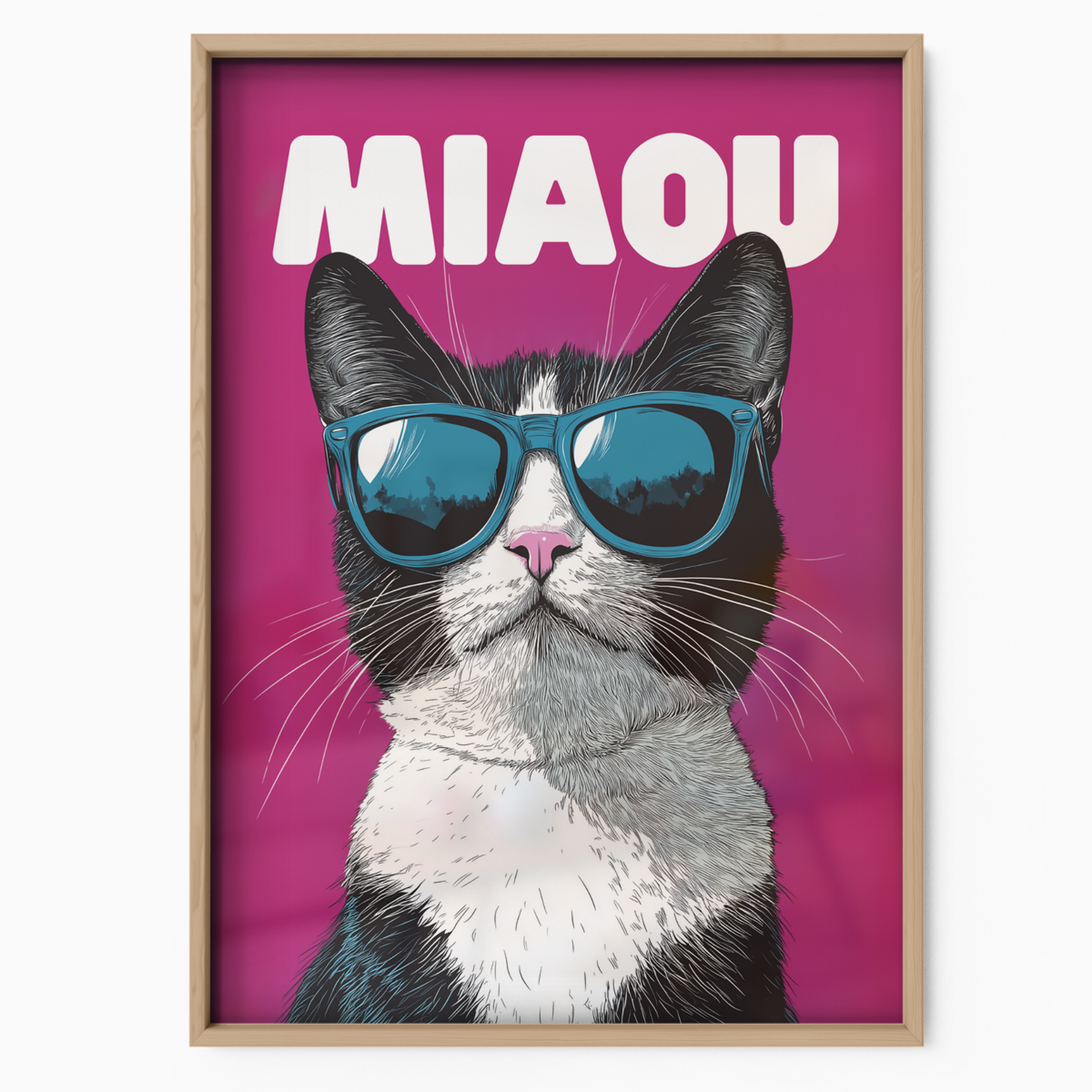 Groovy Cat Magenta Miaou