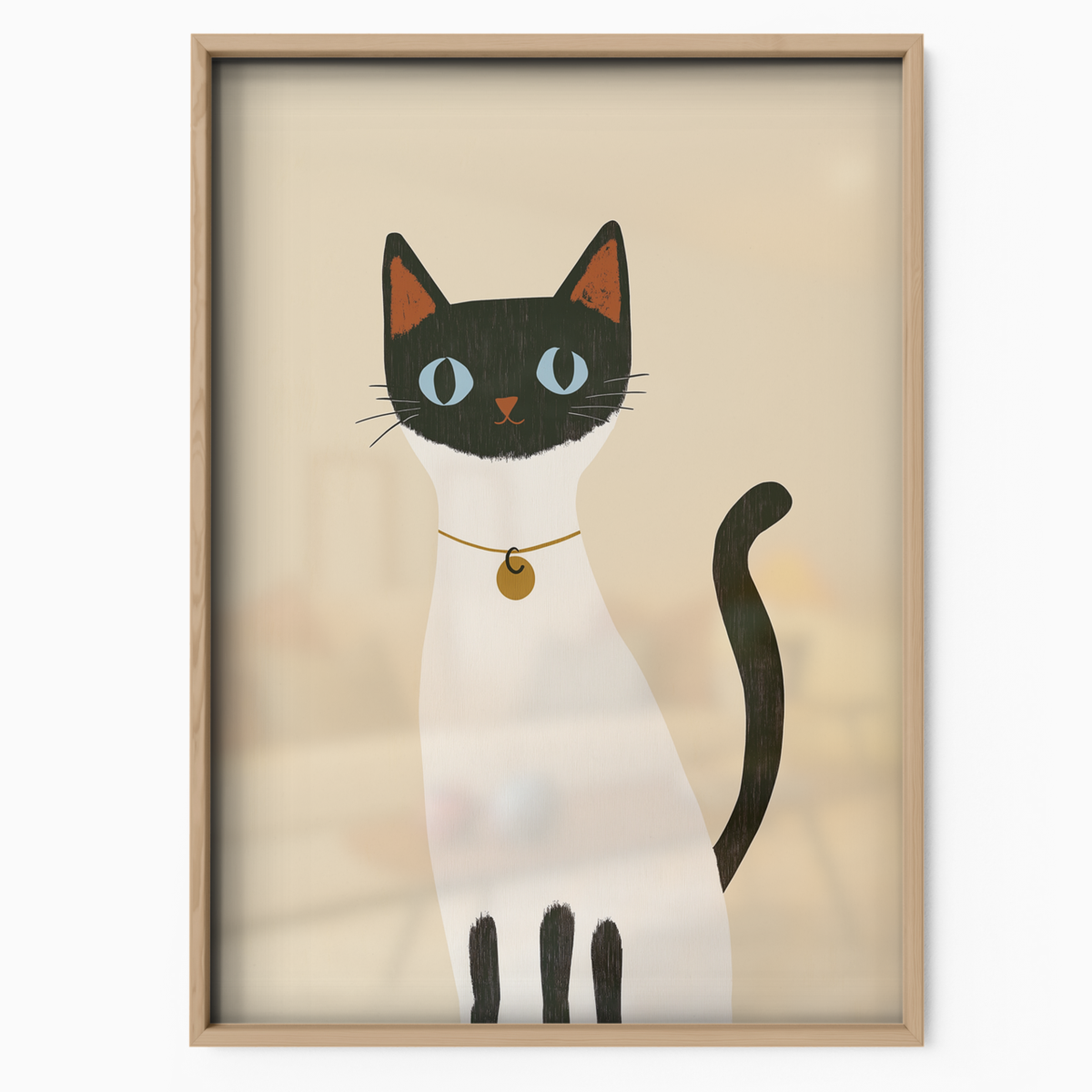 Pop Cat Golden Pendant