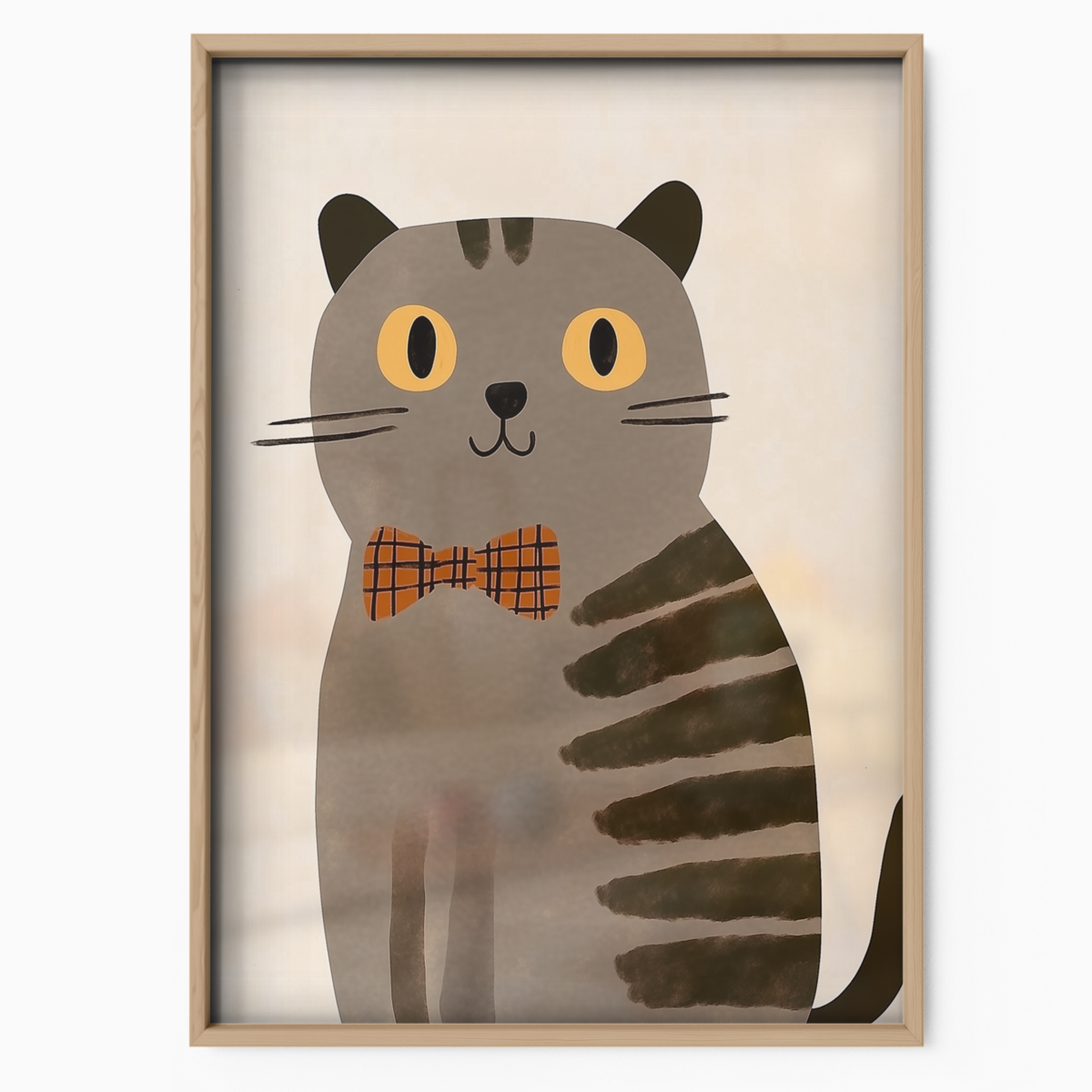 Pop Cat Striped Bowtie