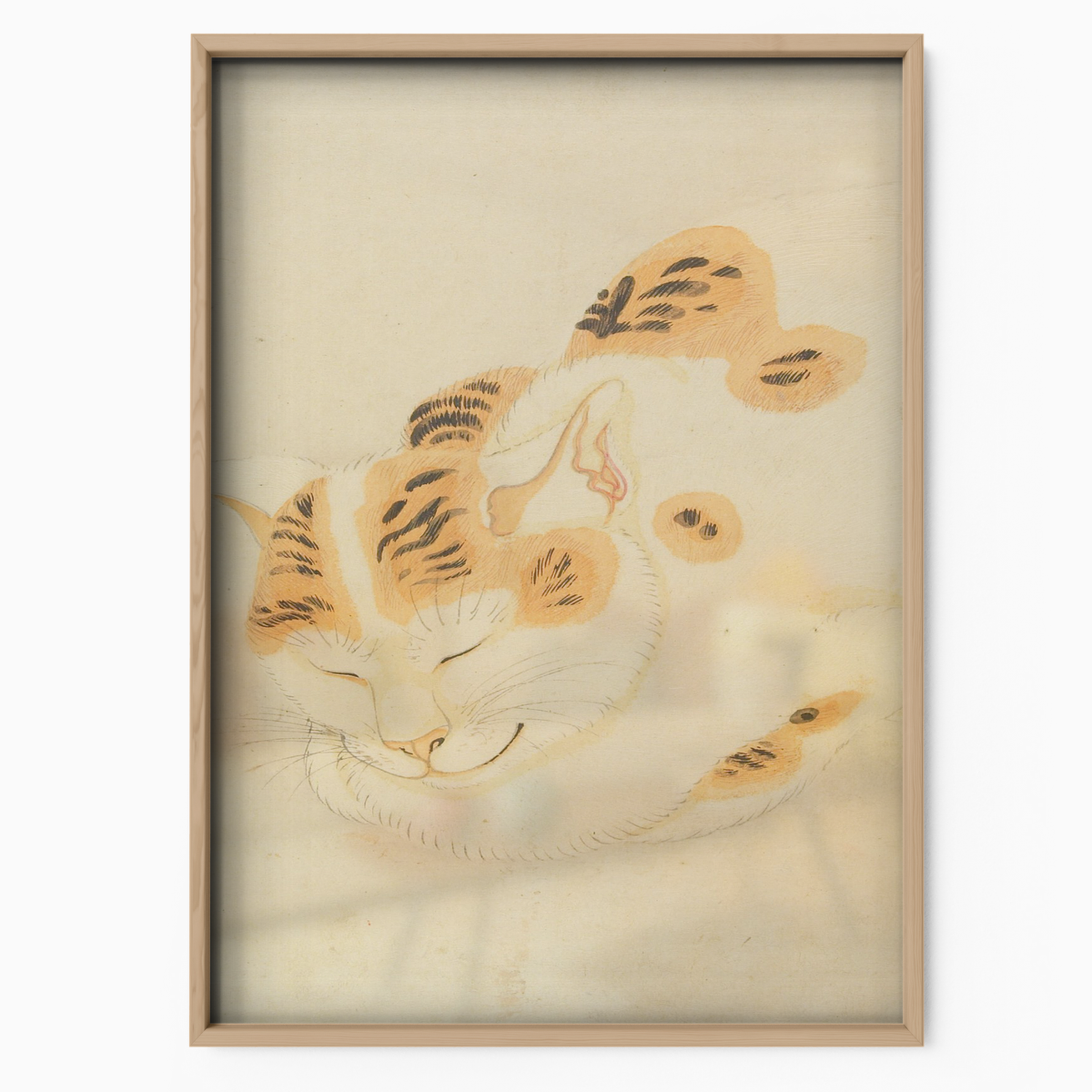 Sleeping Cat Japanese Art