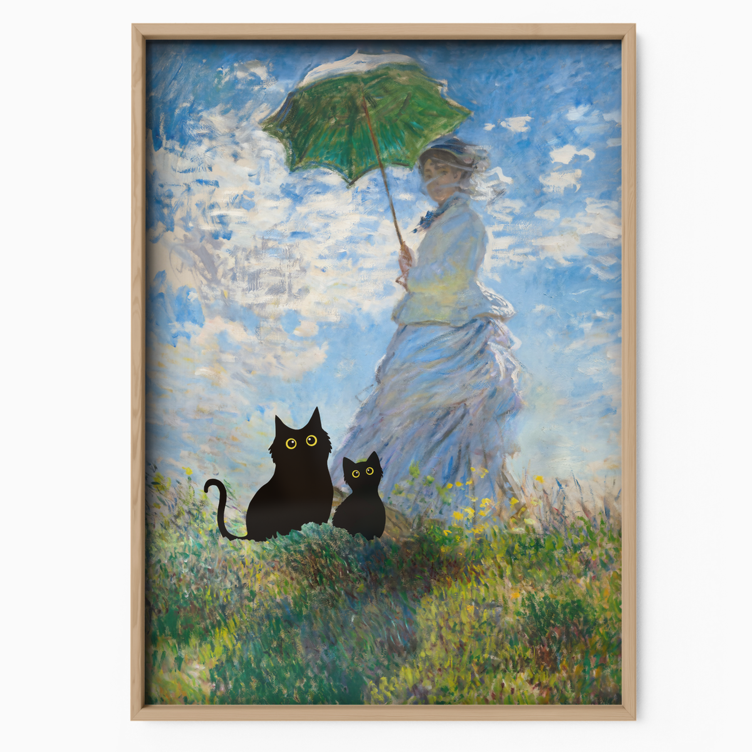 Two Cats In Monet Parasol X Monnet