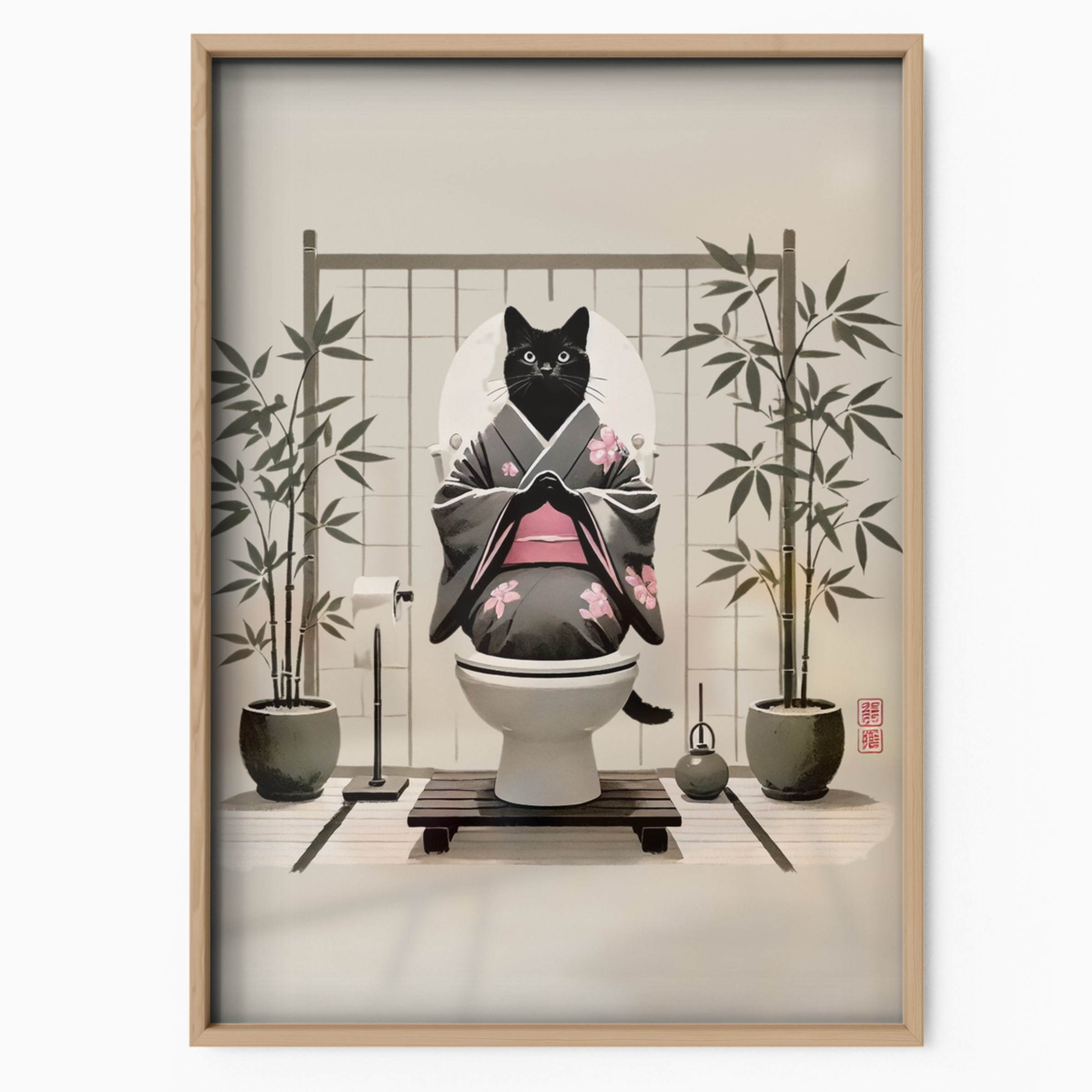 Zen Cat Bamboo Spirit