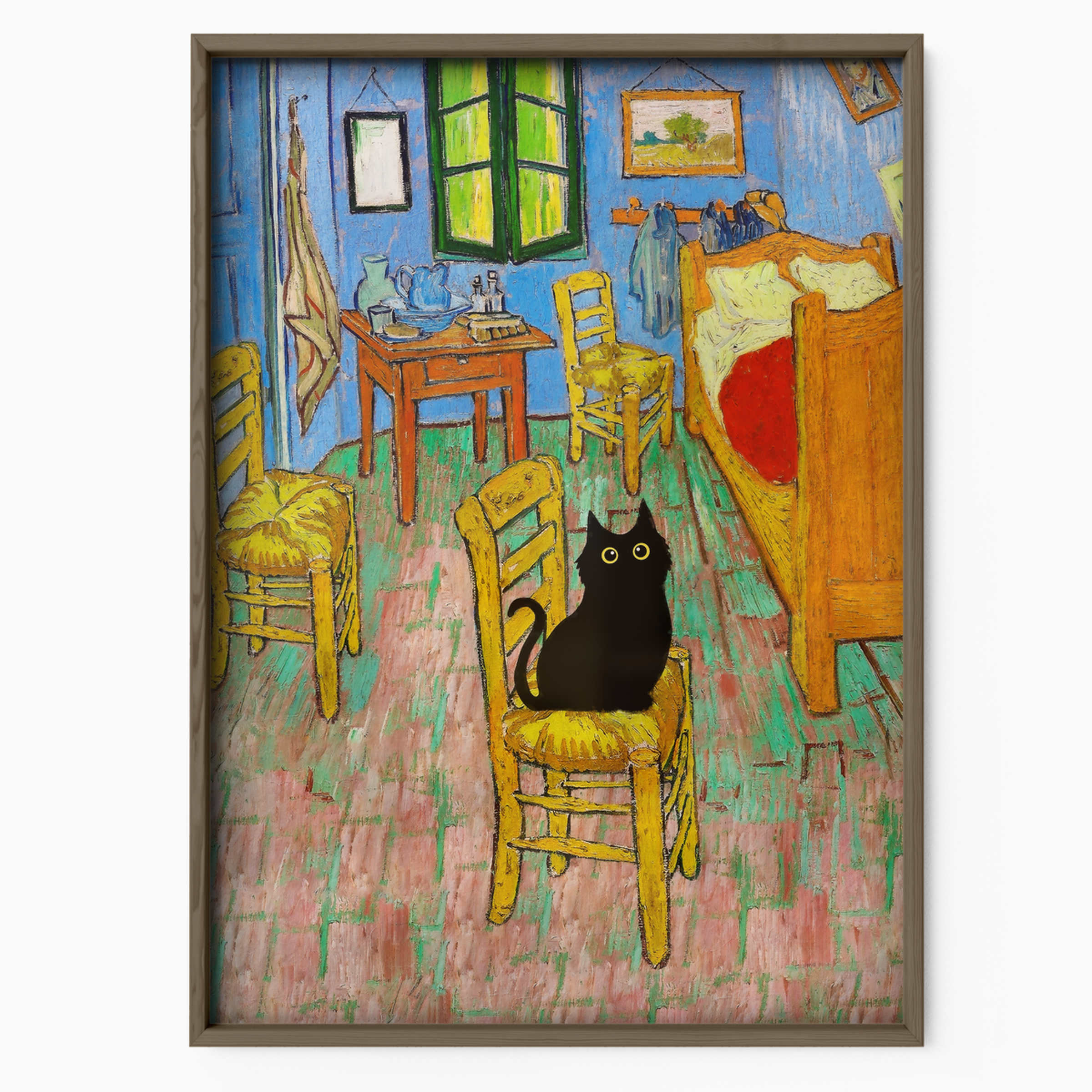 Black Cat In Van Gogh Bedroom