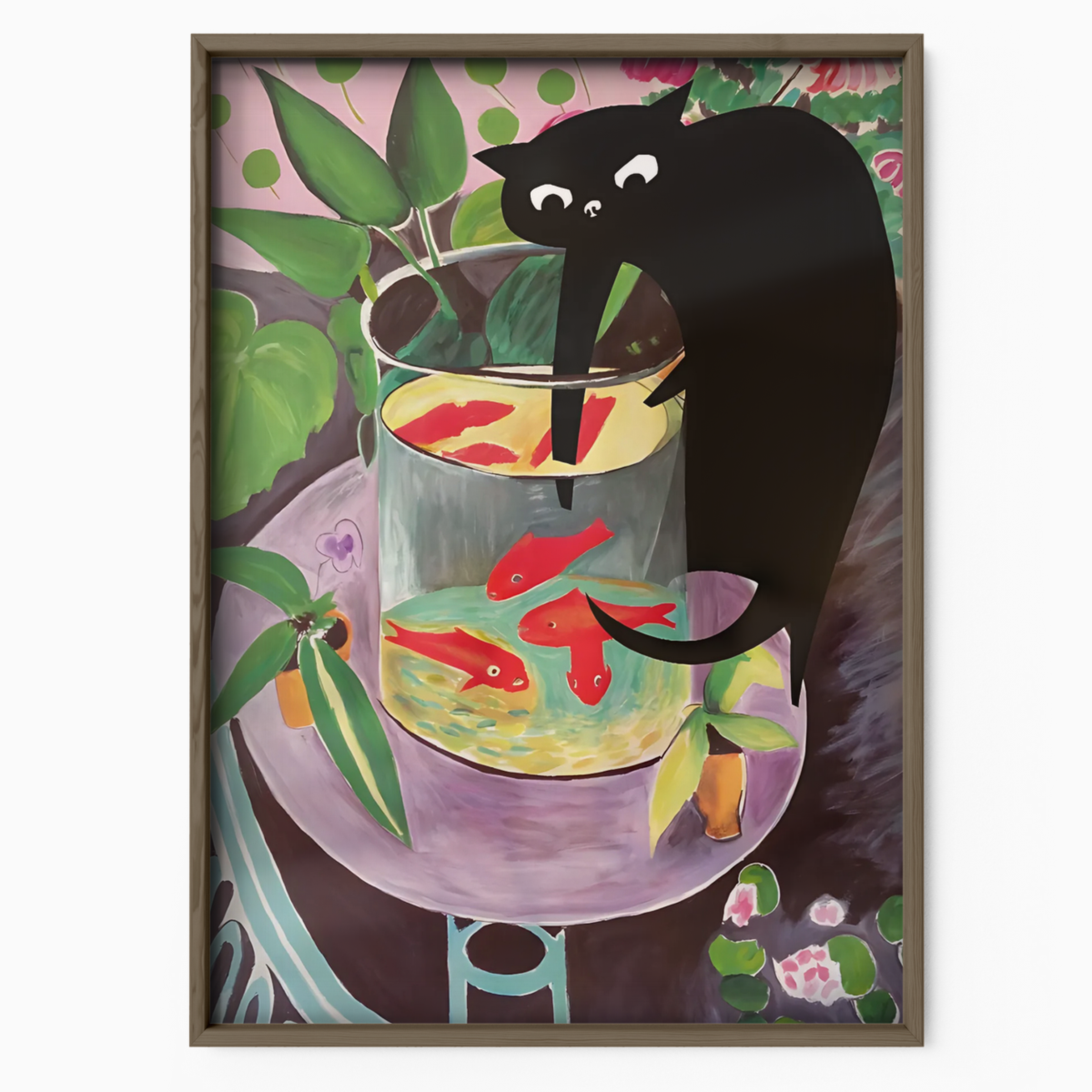 Black Cat X Henri Matisse Goldfish