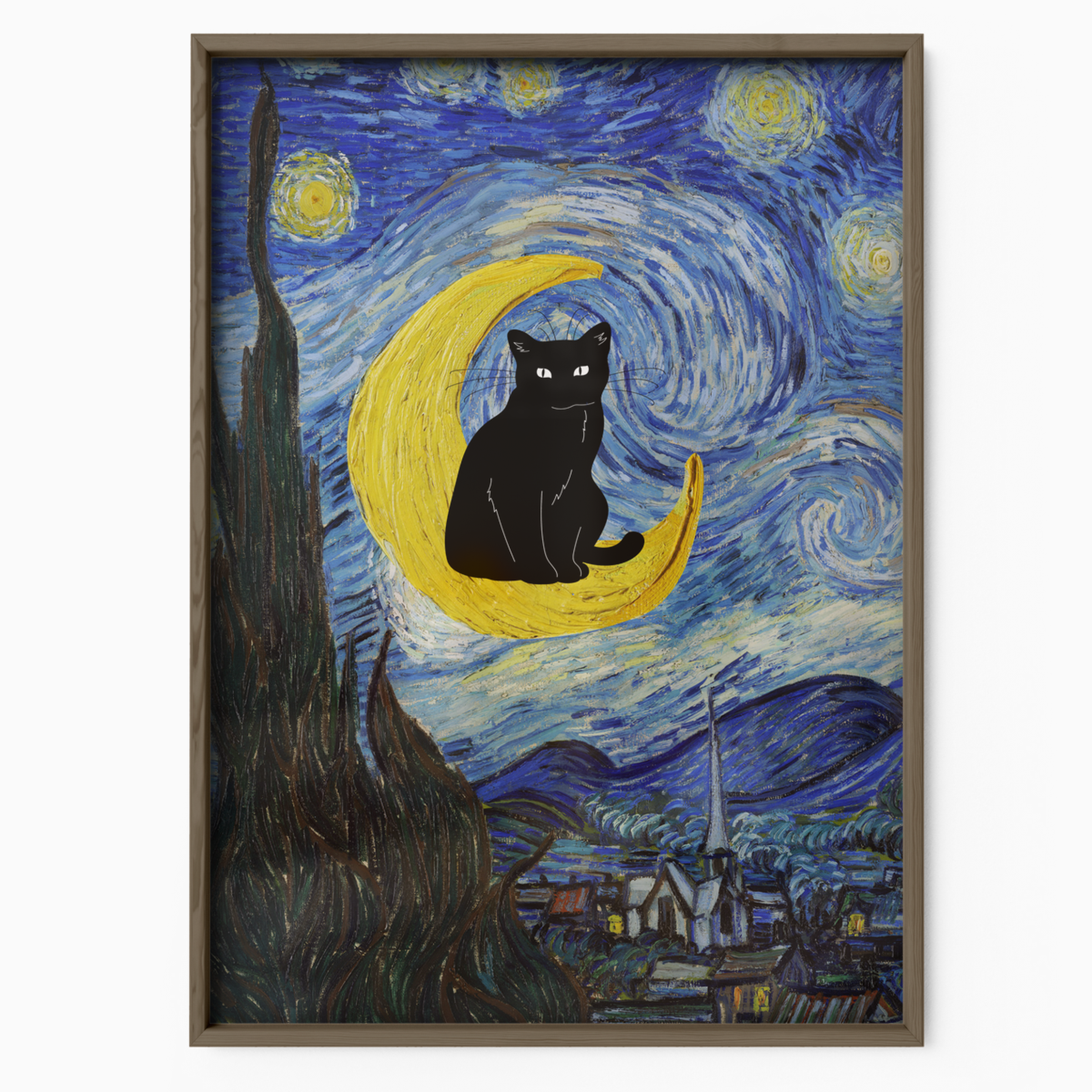 Black Cat X Van Gogh The Starry Night