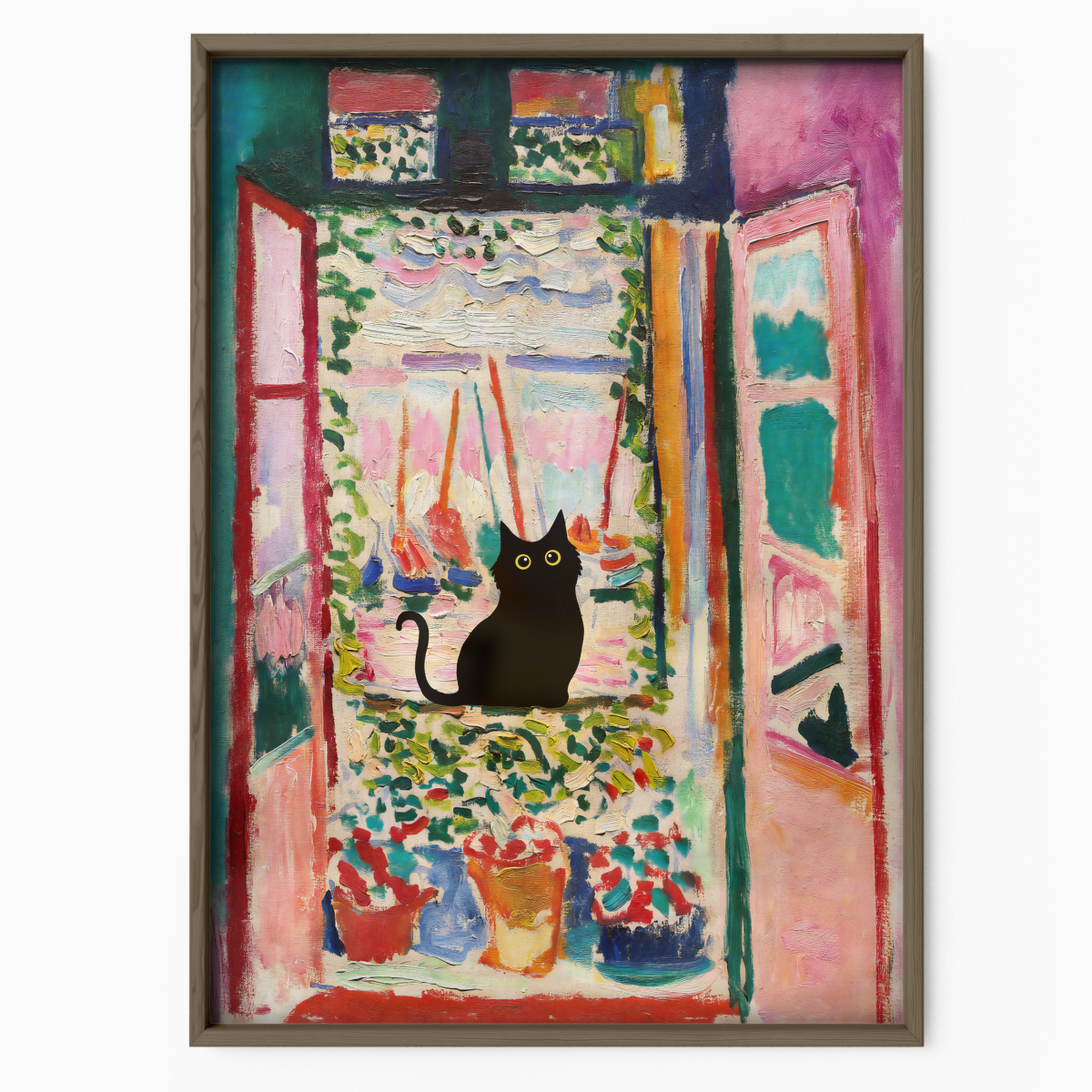 Cat By Matisse Open Window