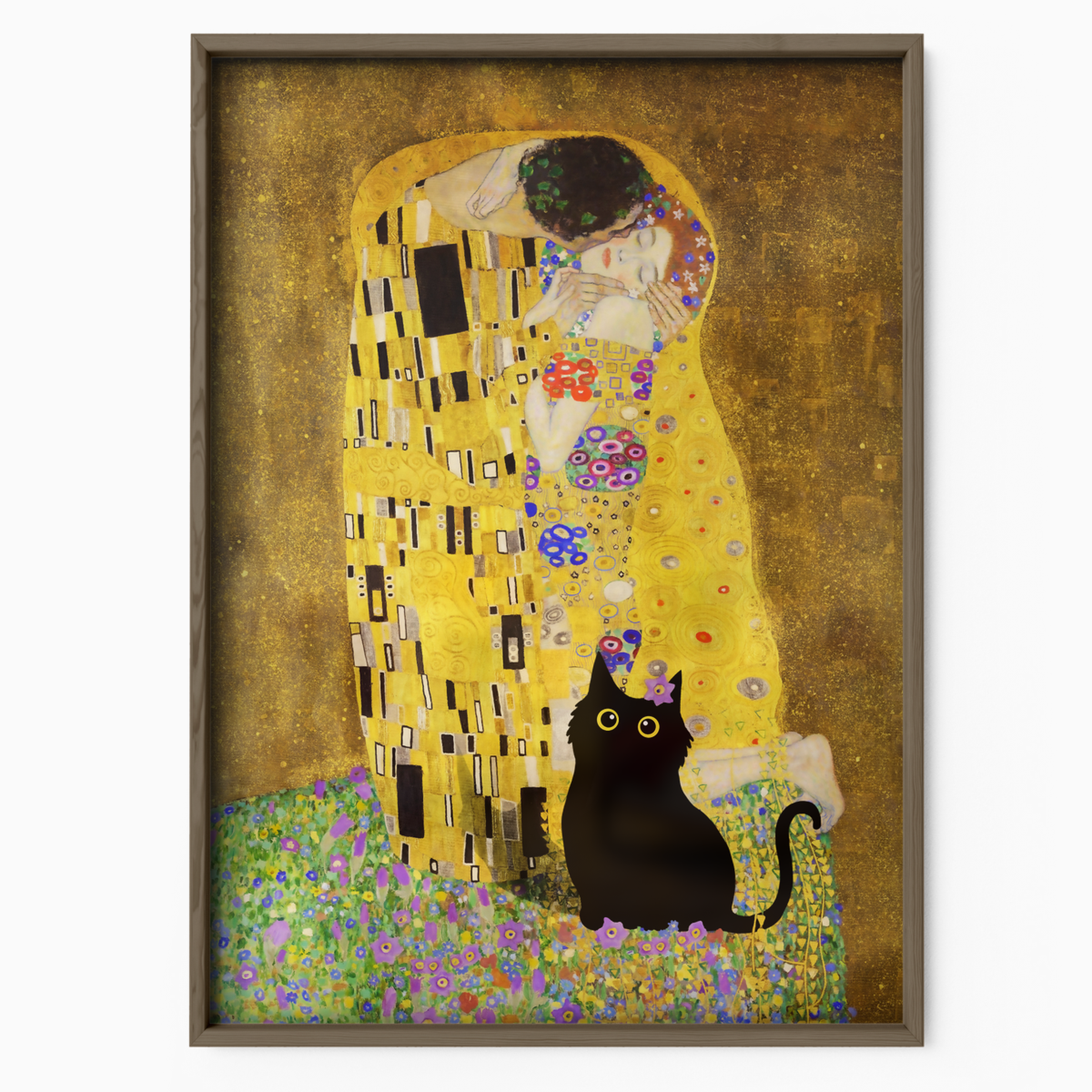Cat In Klimt The Kiss