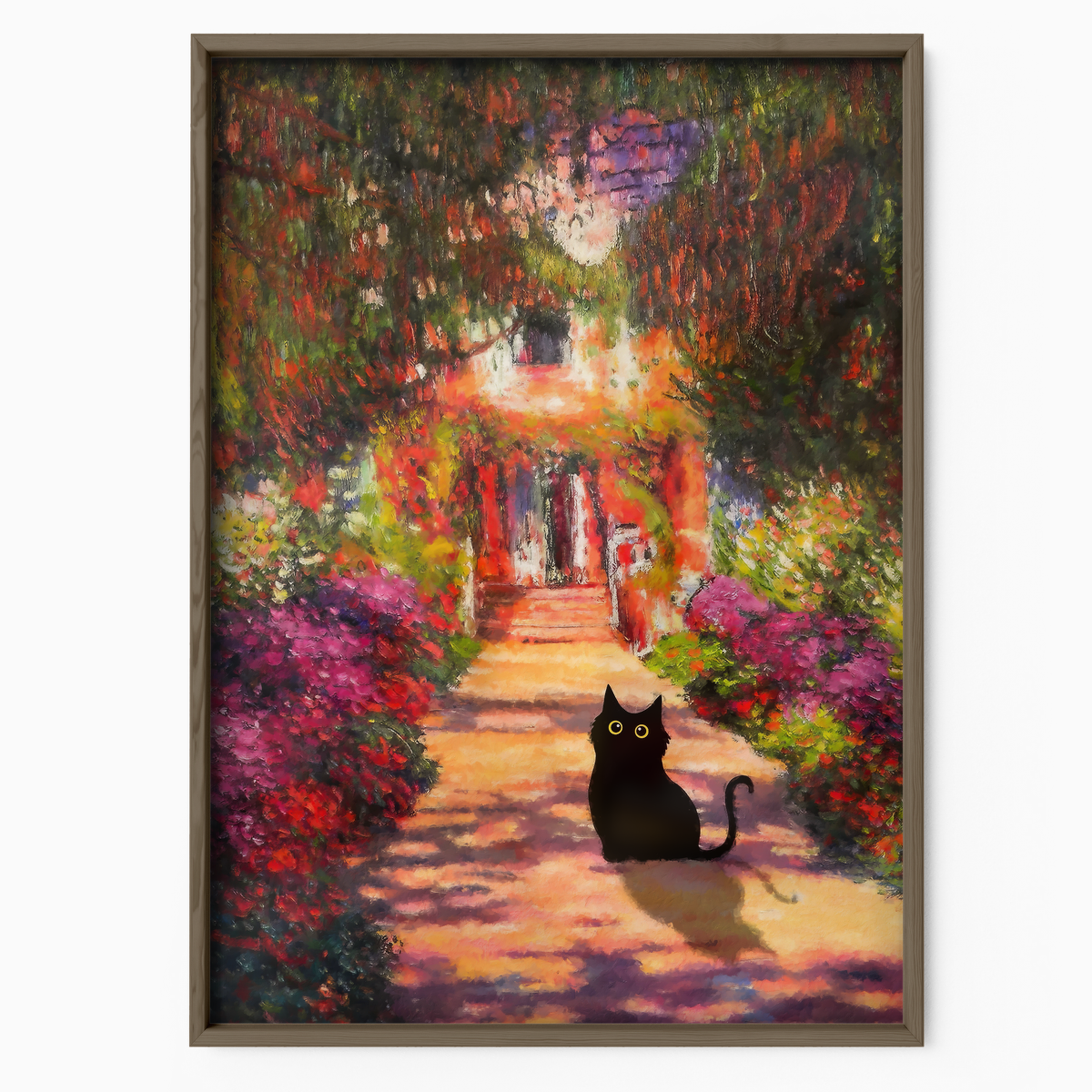 Cat In Monet Garden Path
