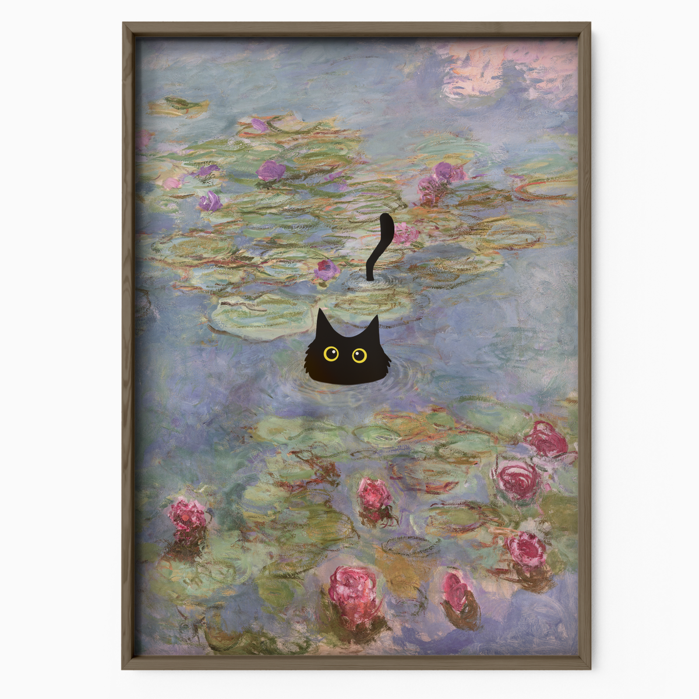 Cat In Monet Water Lilies Ii