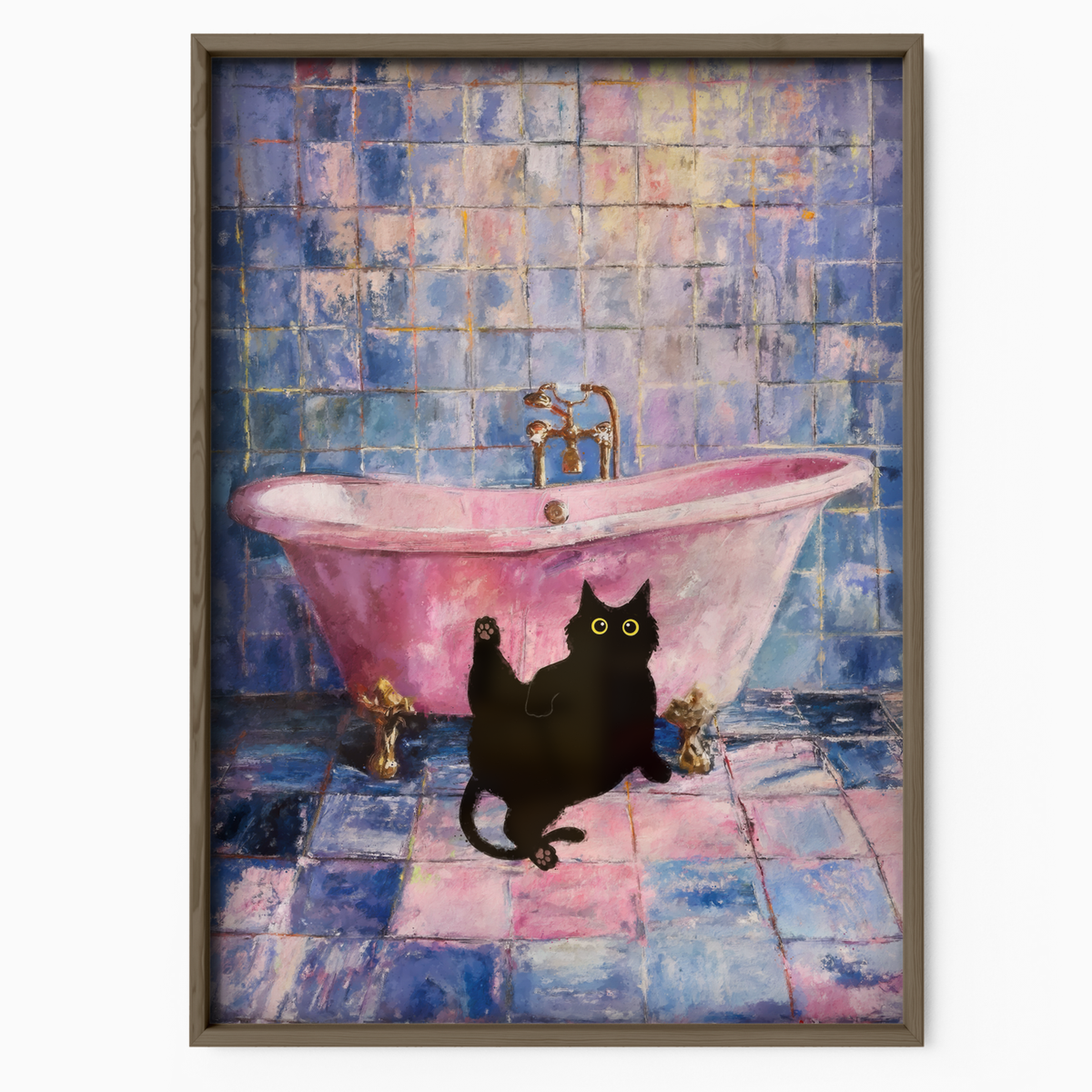 Cat In Pink Bathtub