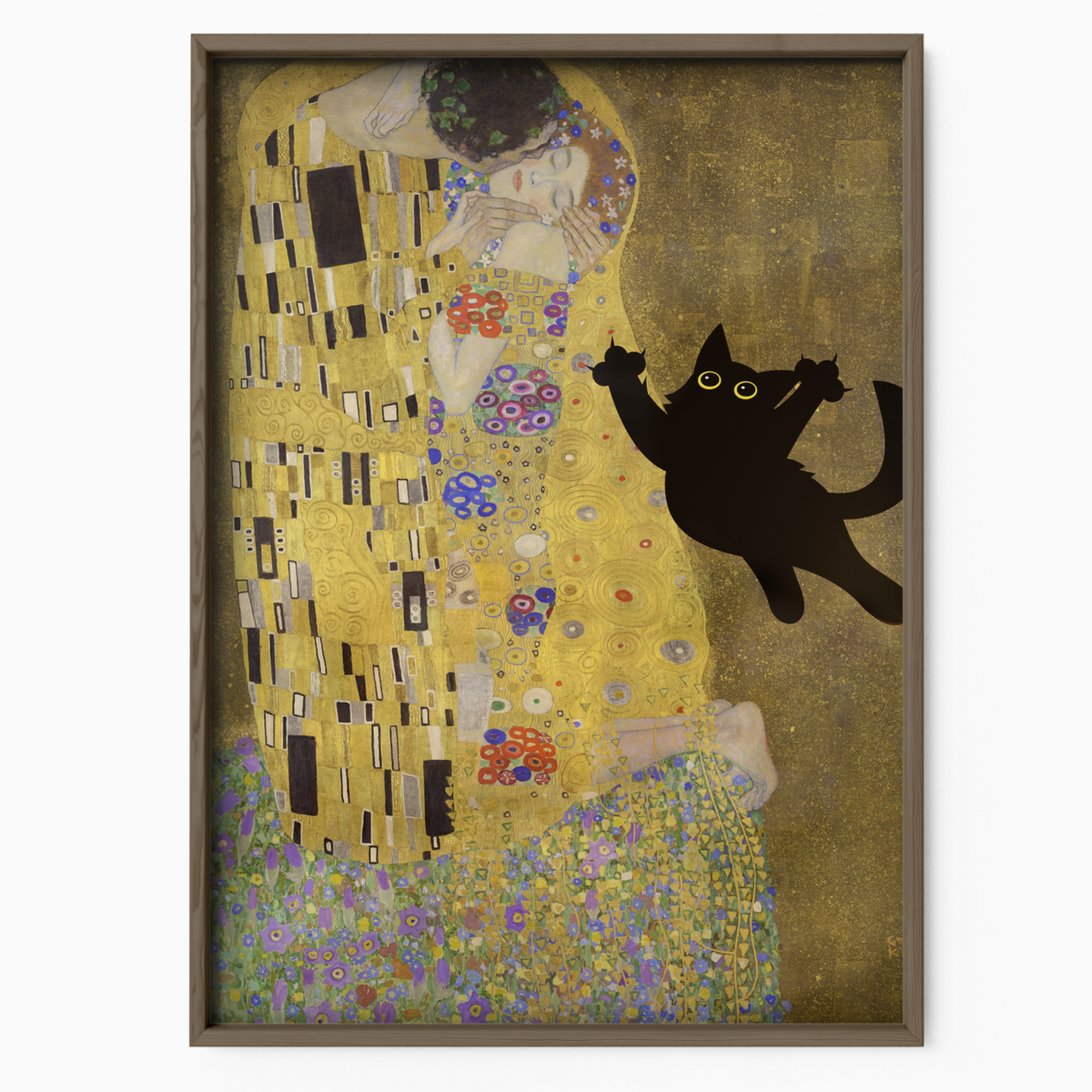 Cat Jump X Klimt The Kiss