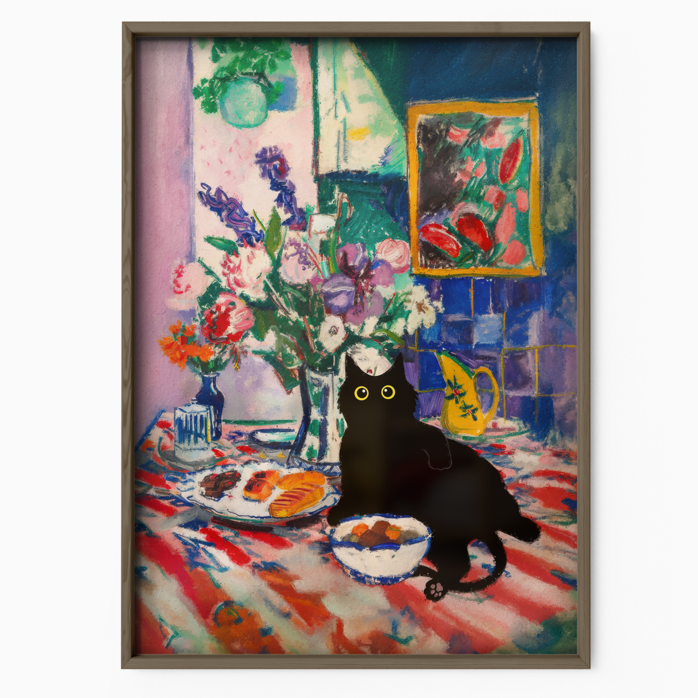 Cat Matisse Blue Interior