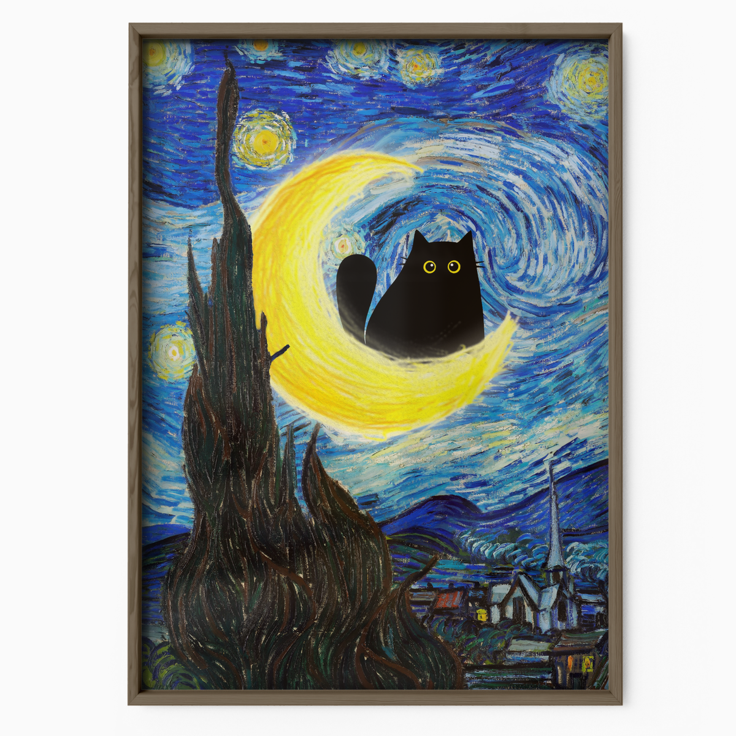 Cat Starry Night 1 2