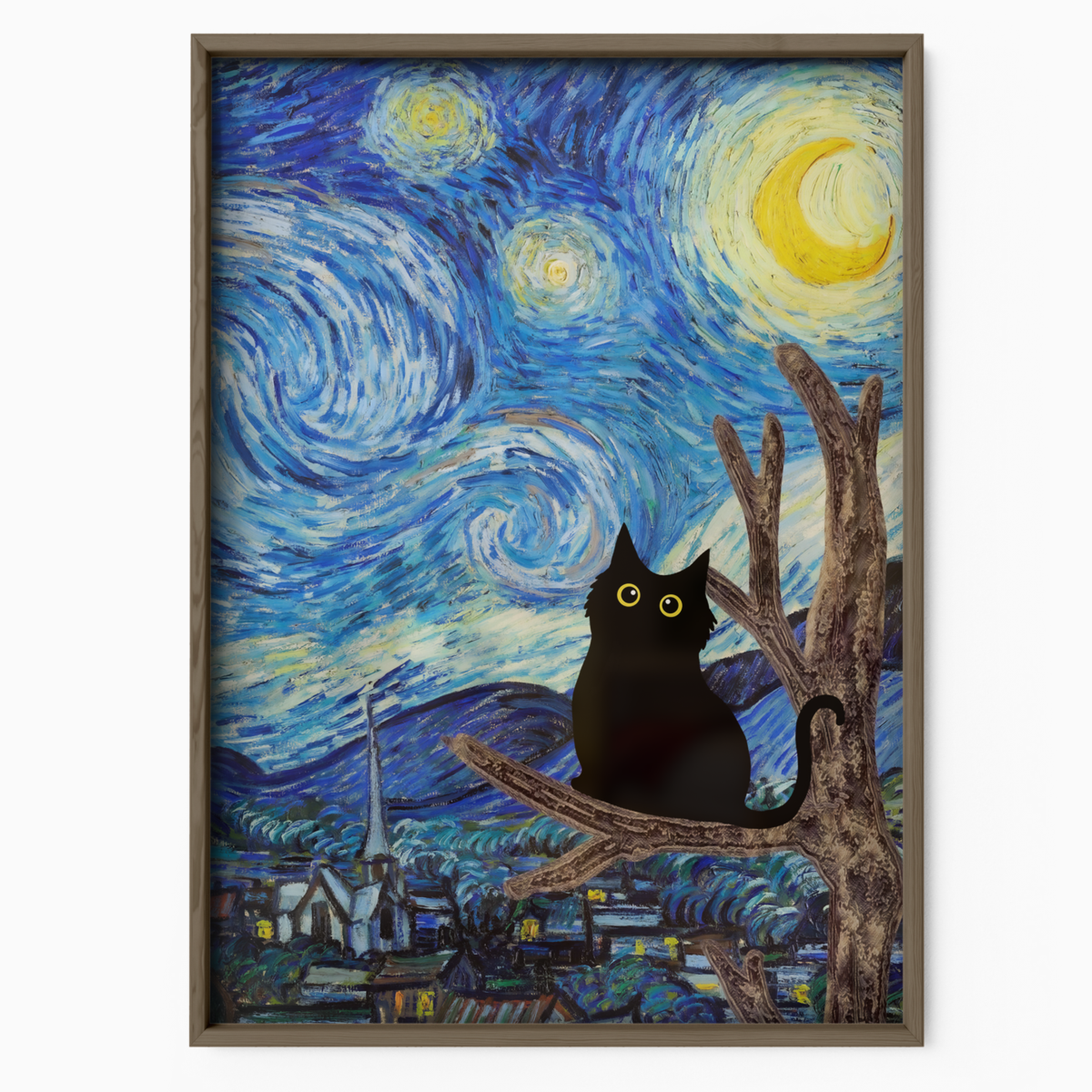 Cat Starry Night 2 2