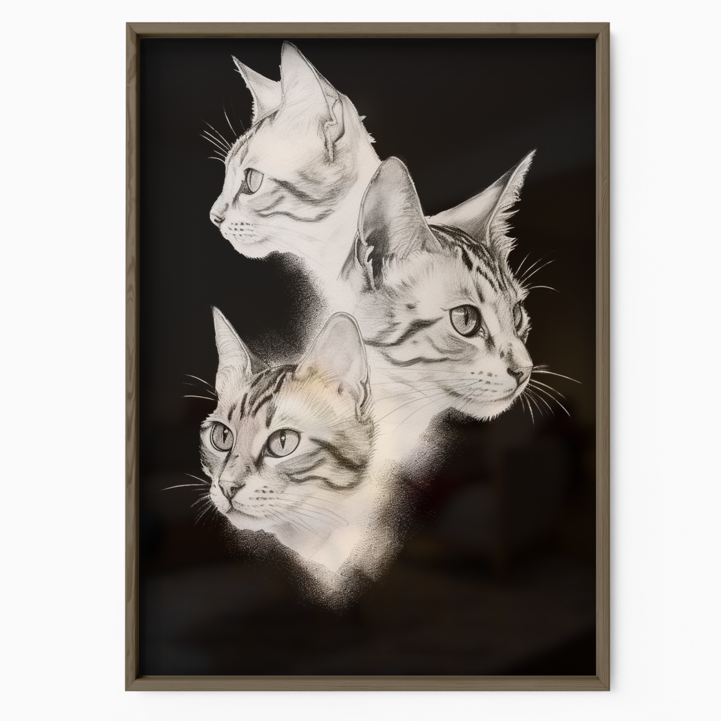 Cat Trio Of Shadows