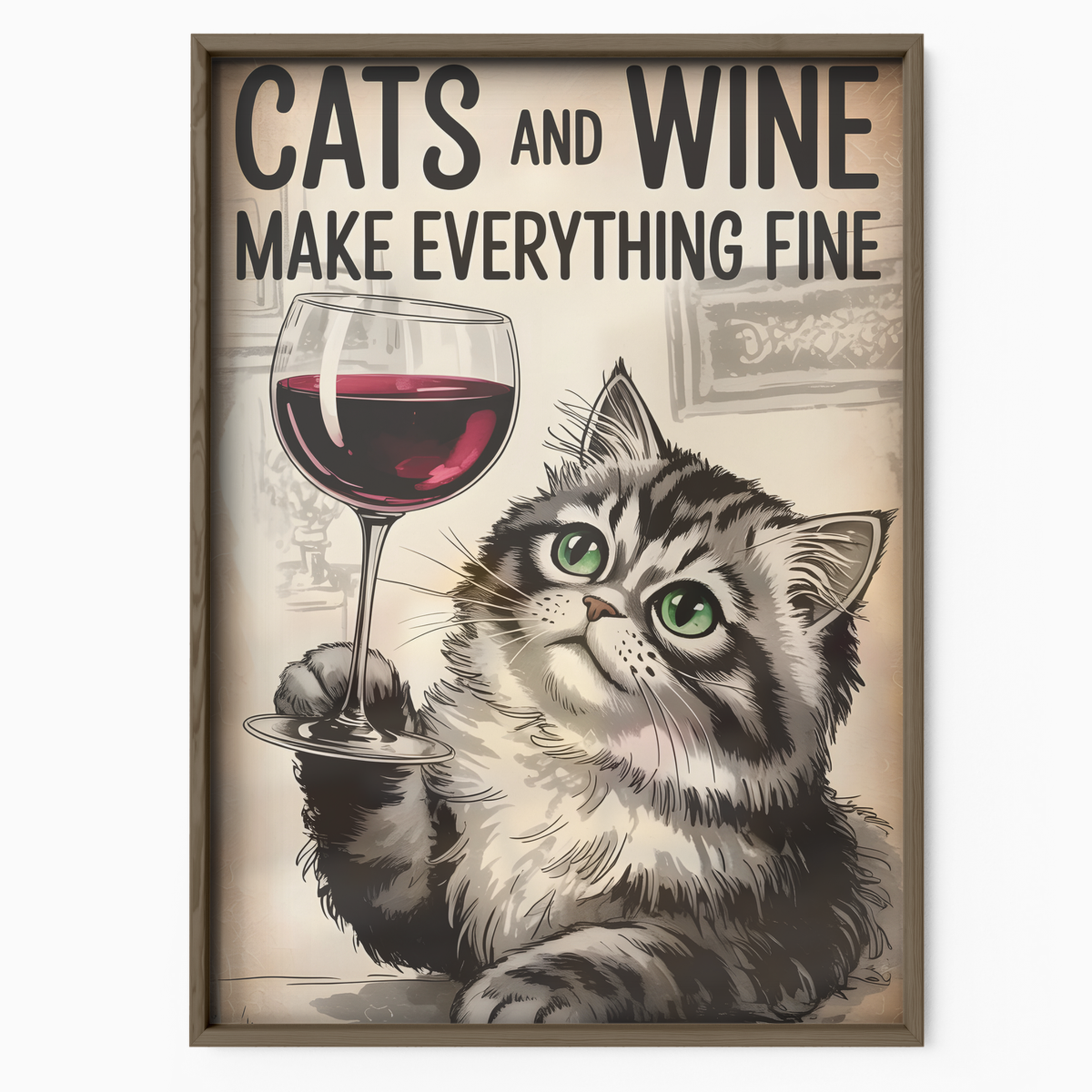 Cats Wine Everything Fine