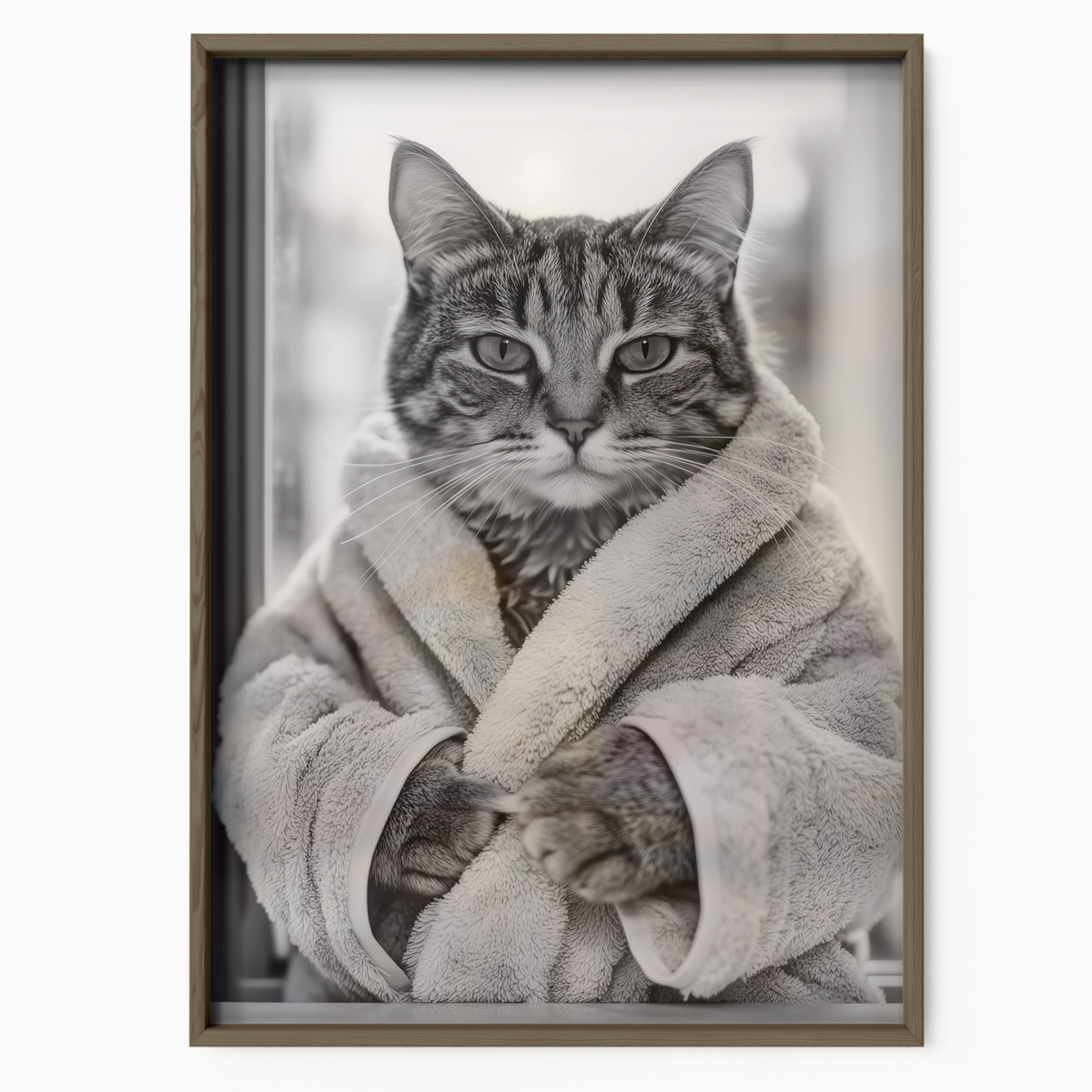 Cozy Cat Bathrobe Look