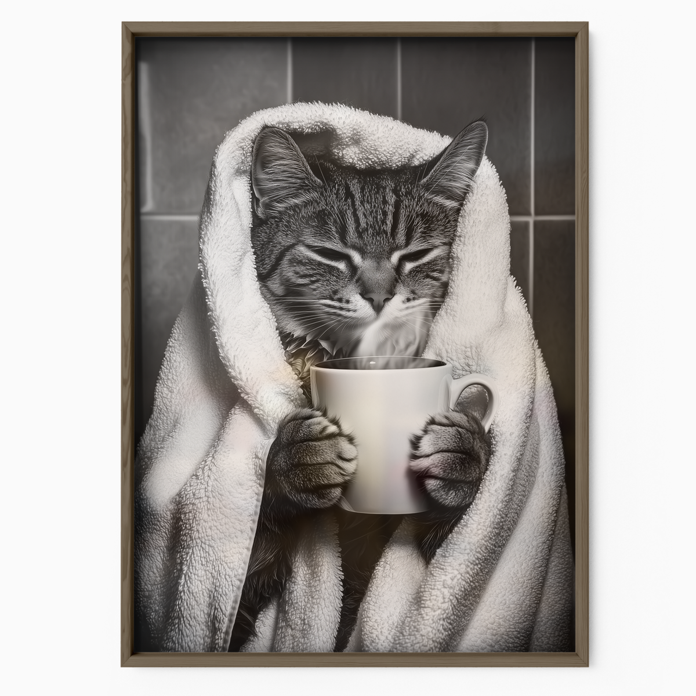 Cozy Cat Coffee Time