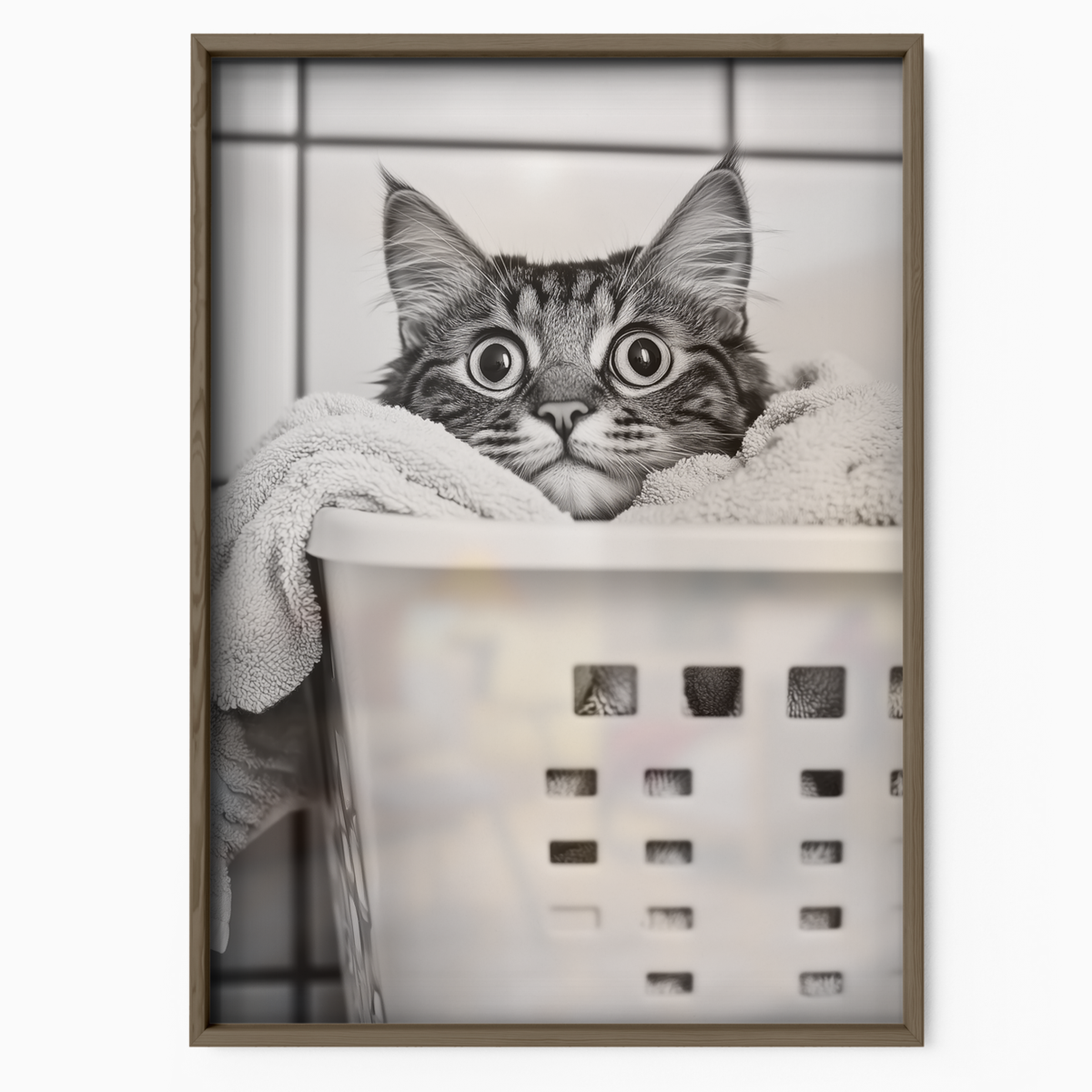 Cozy Cat Laundry Peek
