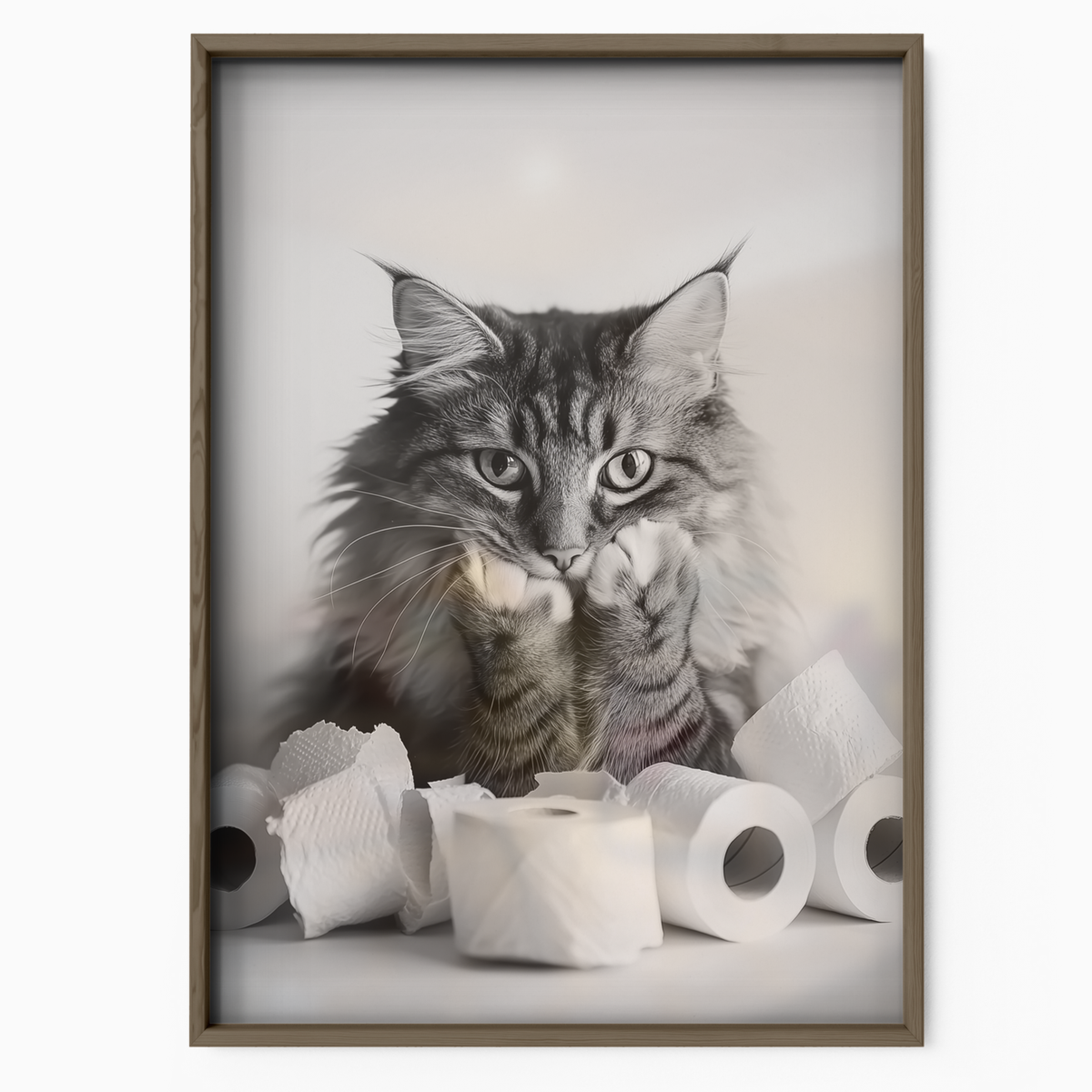 Cozy Cat Paper Trouble