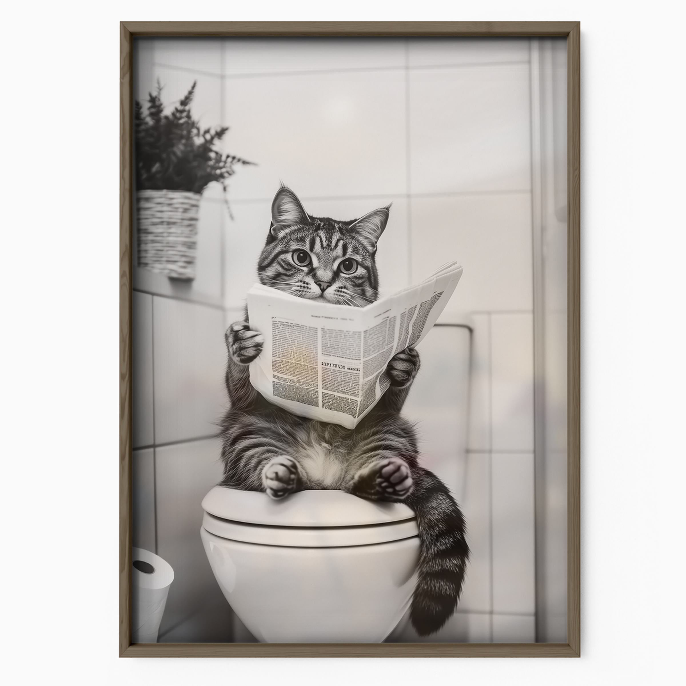 Cozy Cat Toilet Reading 2