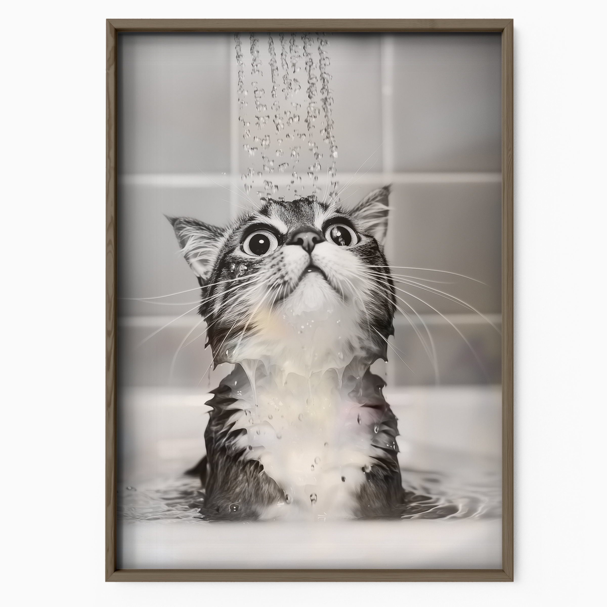 Cozy Cat Under Shower