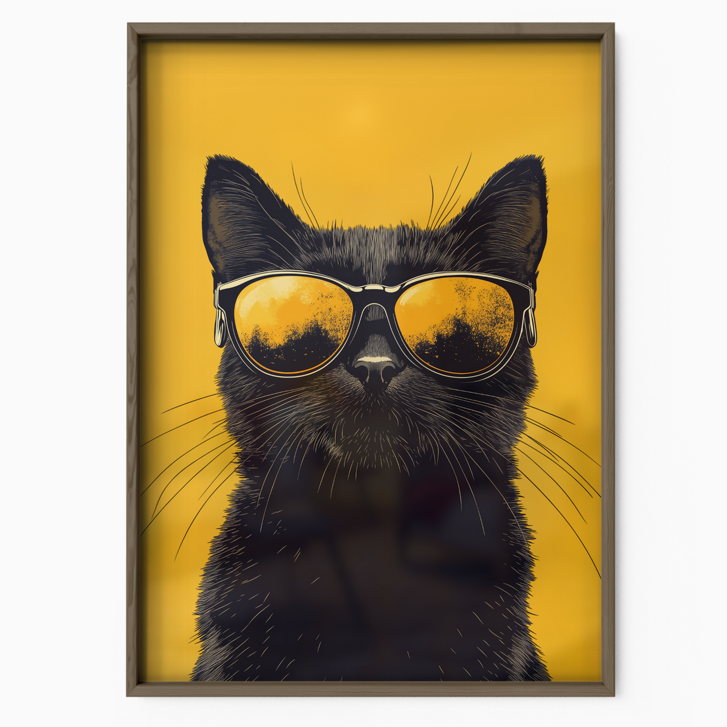 Groovy Black Cat Yellow
