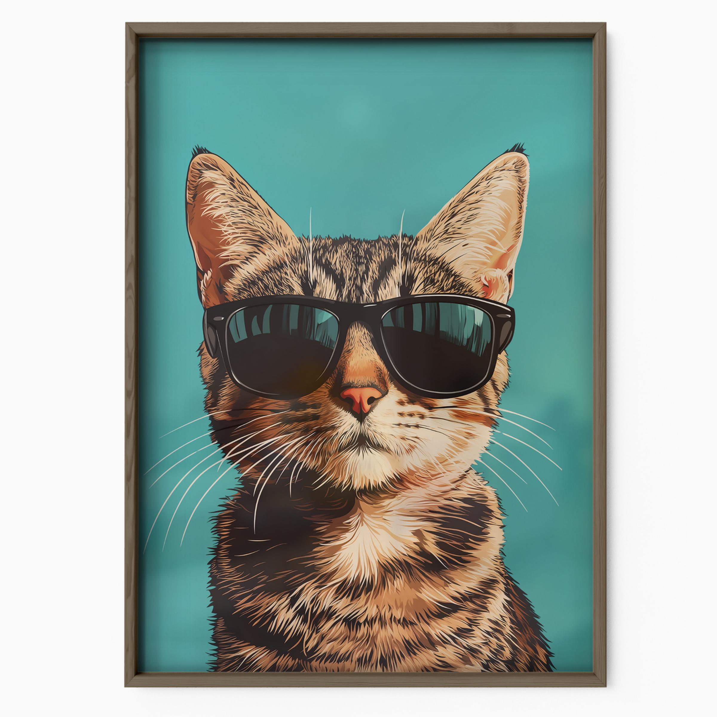 Groovy Cat Black Glass