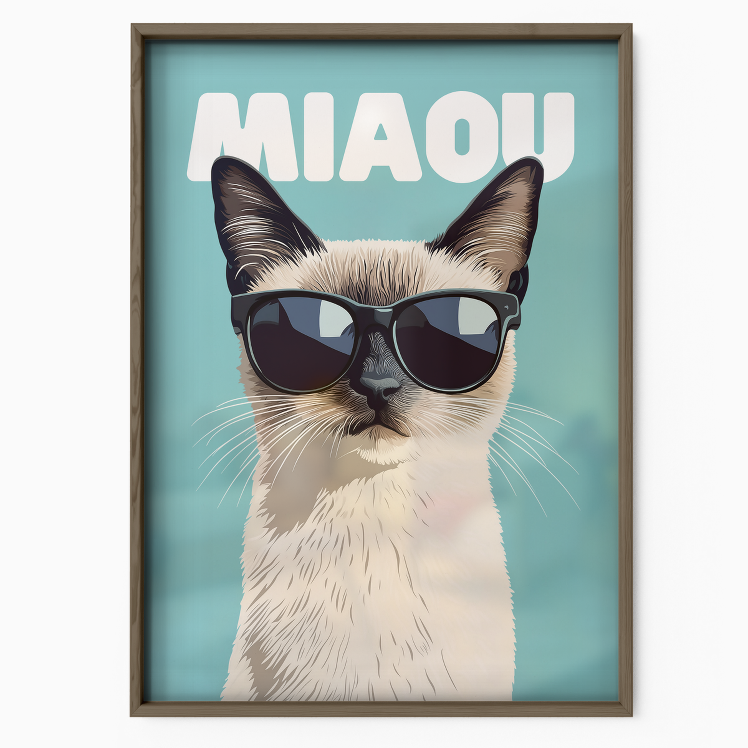 Groovy Cat Cyan Miaou