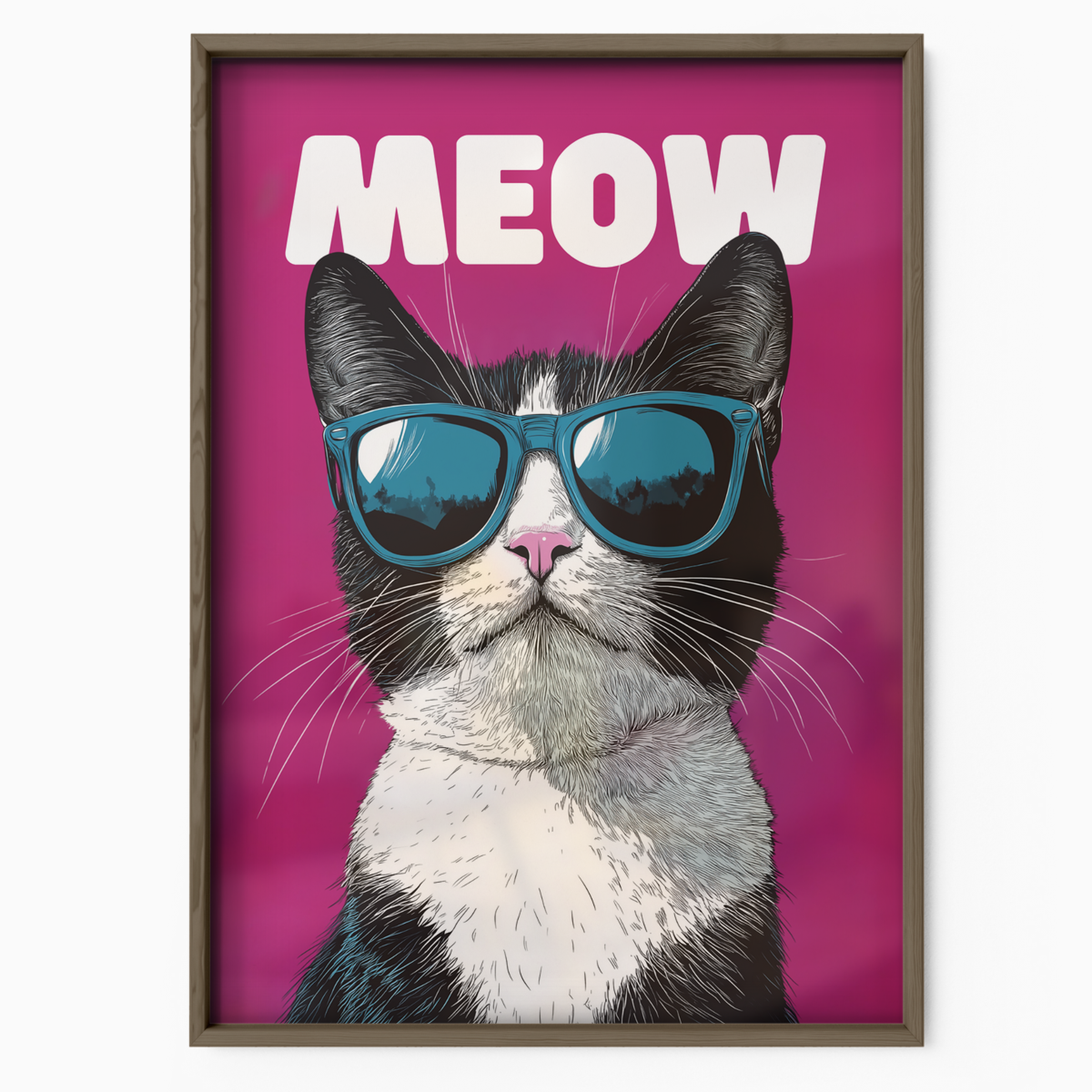 Groovy Cat Magenta Meow
